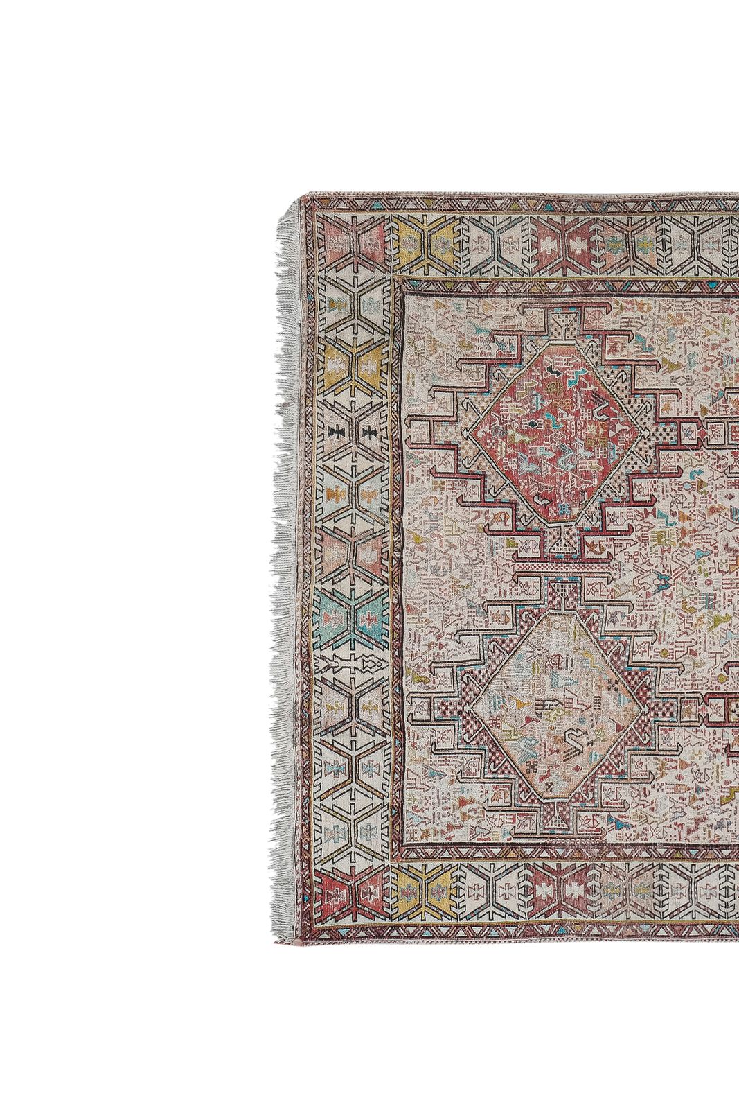 1960s Distressed Turkish Animal Soumac Rug 3'10'' X 6'7'' photo furniture