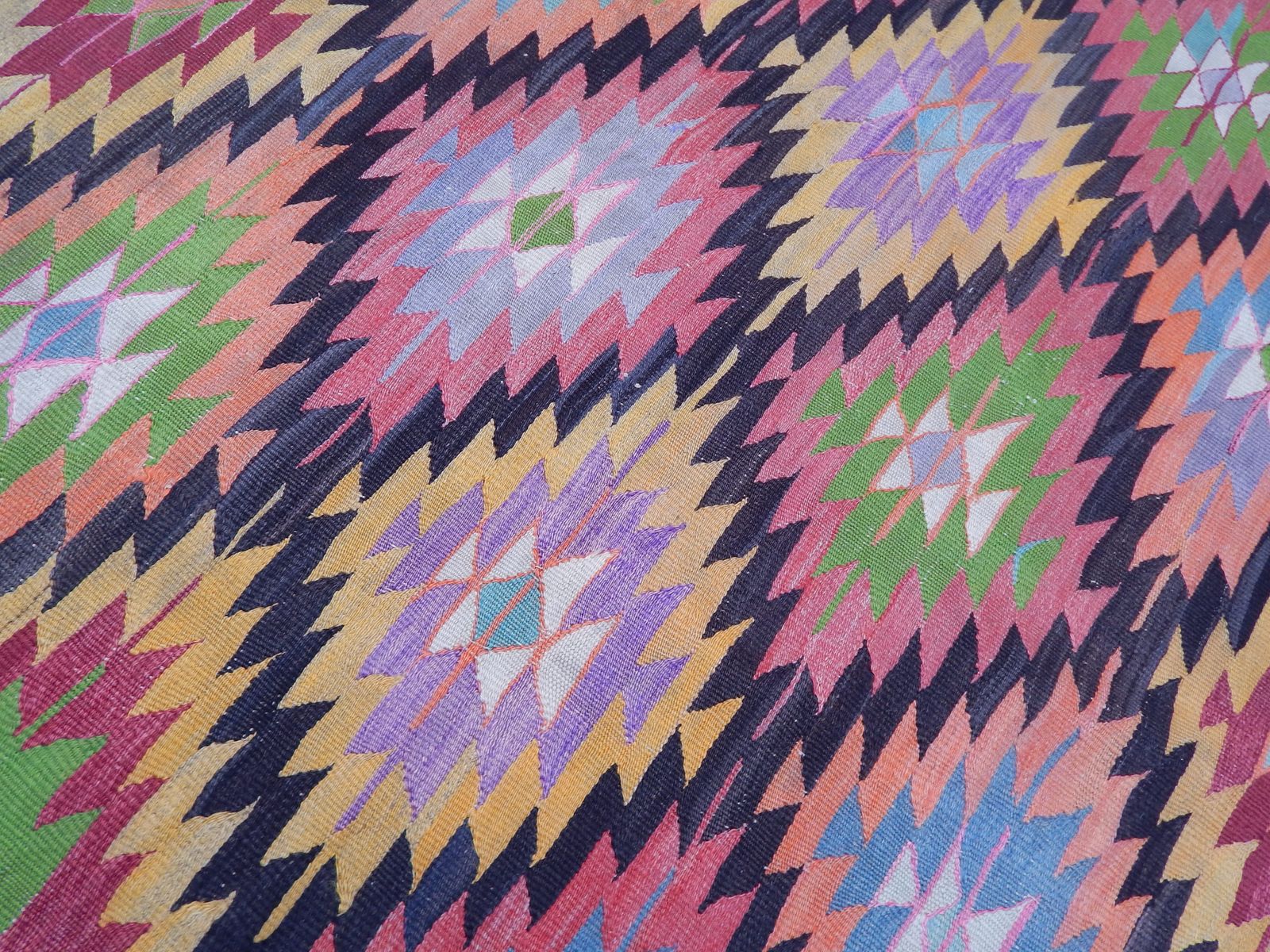 Decorative Colorful Turkish Kilim Rug 5'5" X 9'7" photo Textiles