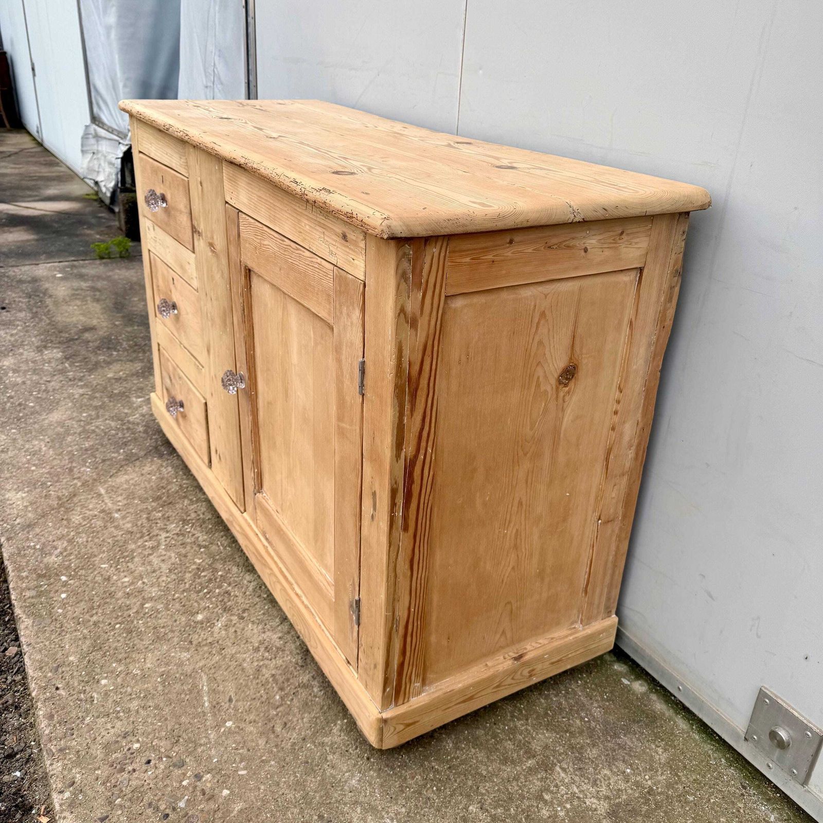 Dresser Base Cupboard, Drawers, Storage, Victorian Pine photo Furniture