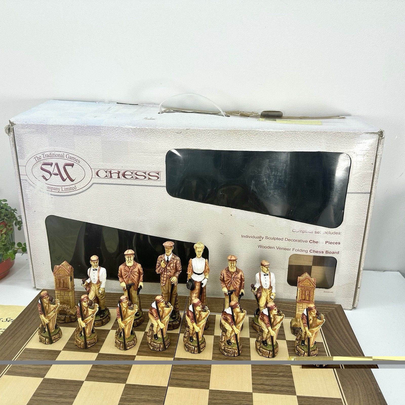 photo furniture Sac Studio Anne Carlton History Of Golf Chess Set 5” King Hand Painted W/ Board