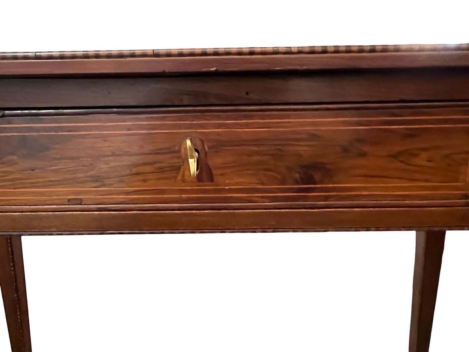 18th Century Italian Walnut Writing Desk / Side Table With Inlay photo Furniture