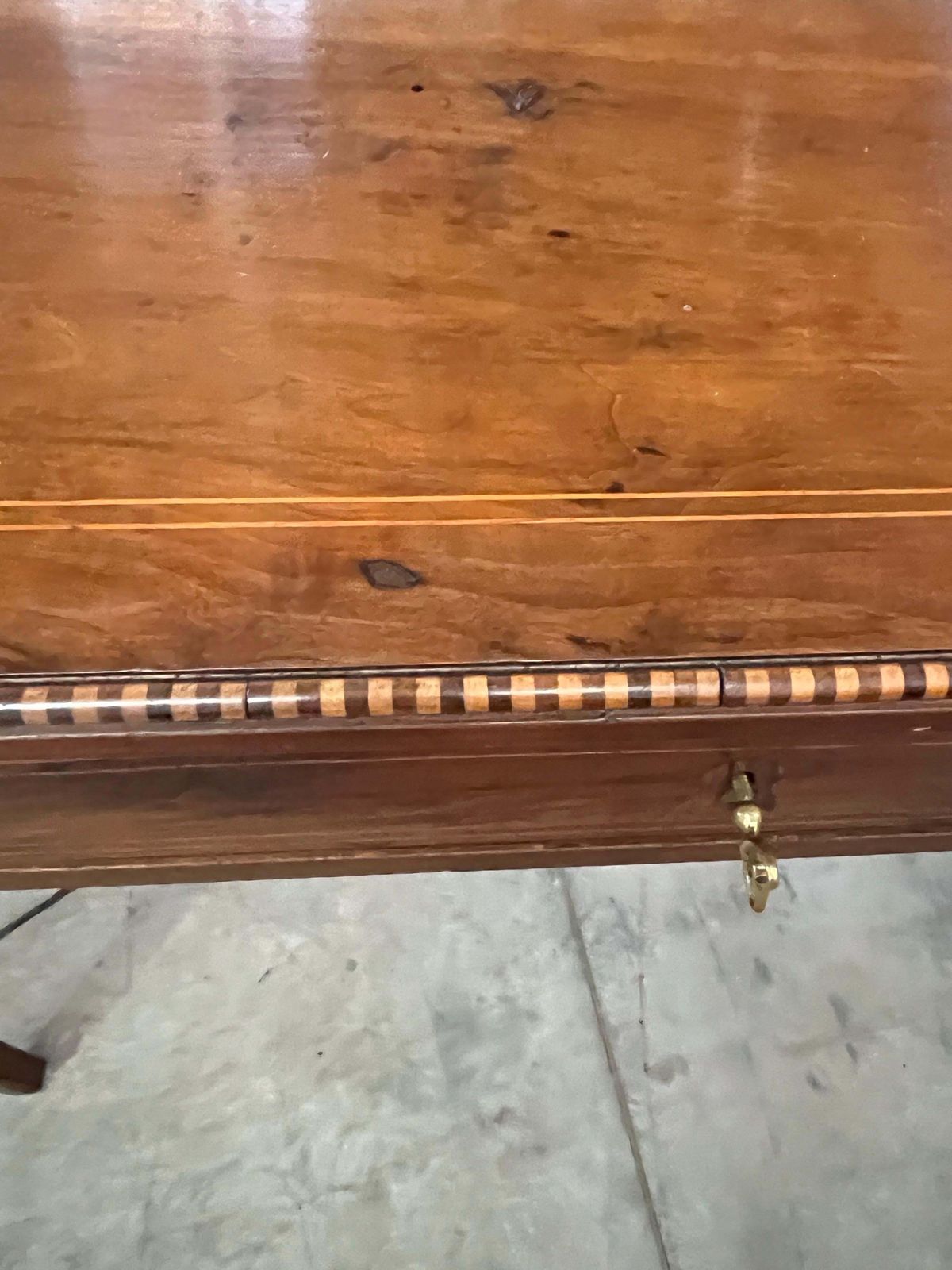 18th Century Italian Walnut Writing Desk / Side Table With Inlay photo buy