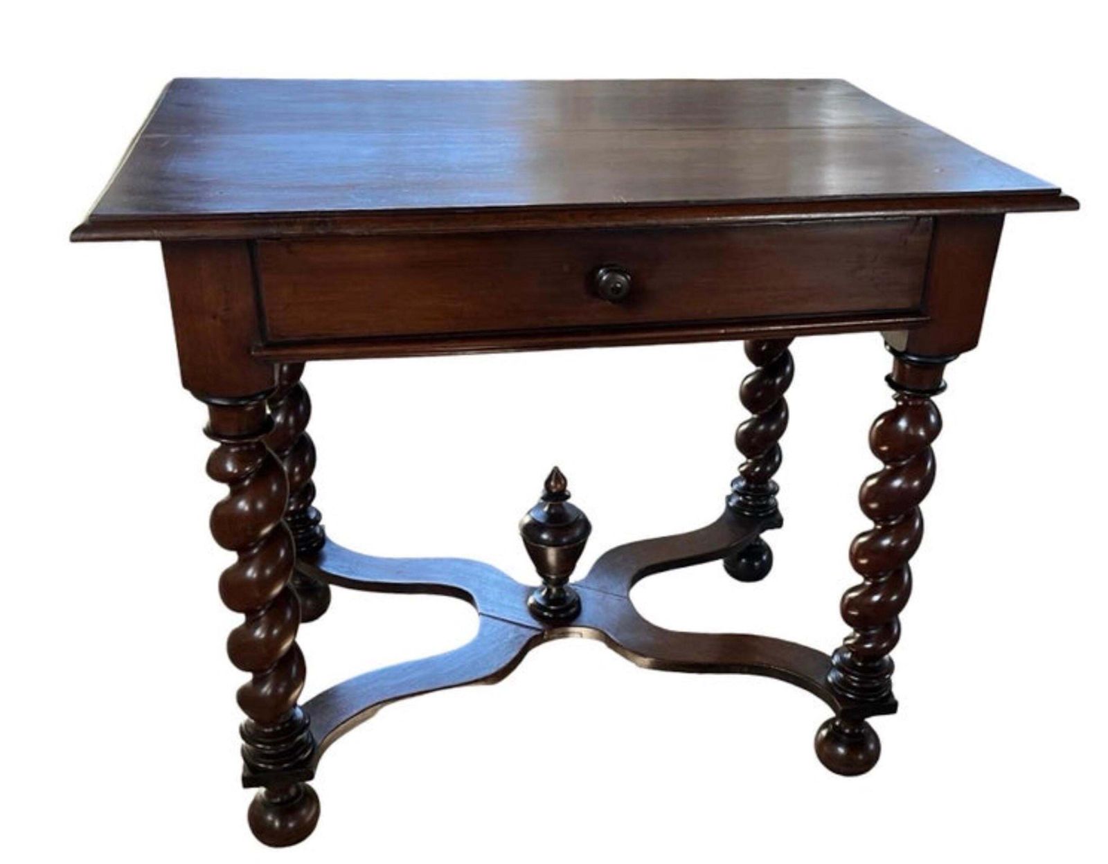 18th Century French Louis XIII Walnut And Chestnut Side Table