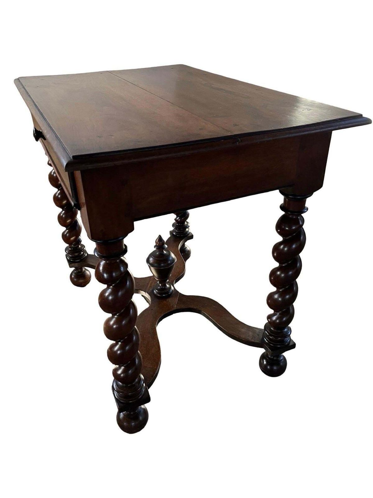 18th Century French Louis XIII Walnut And Chestnut Side Table photo furniture