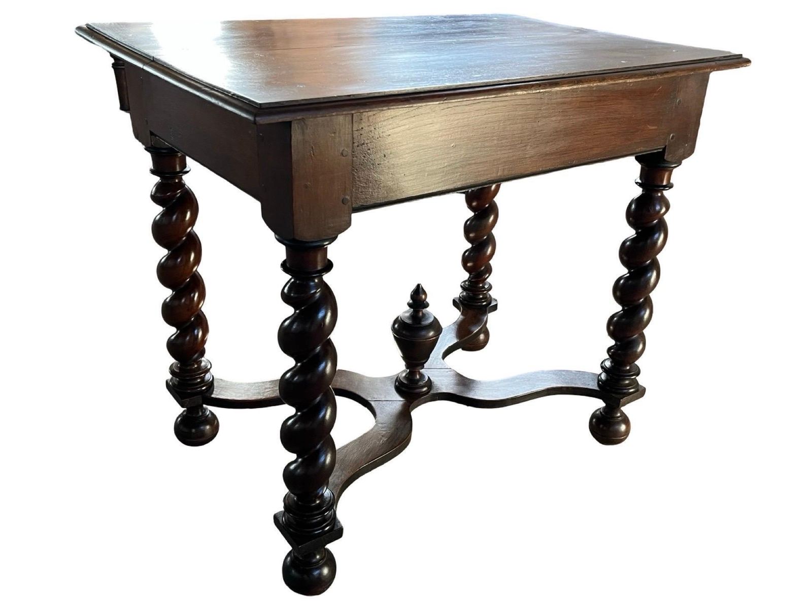 18th Century French Louis XIII Walnut And Chestnut Side Table photo for sale