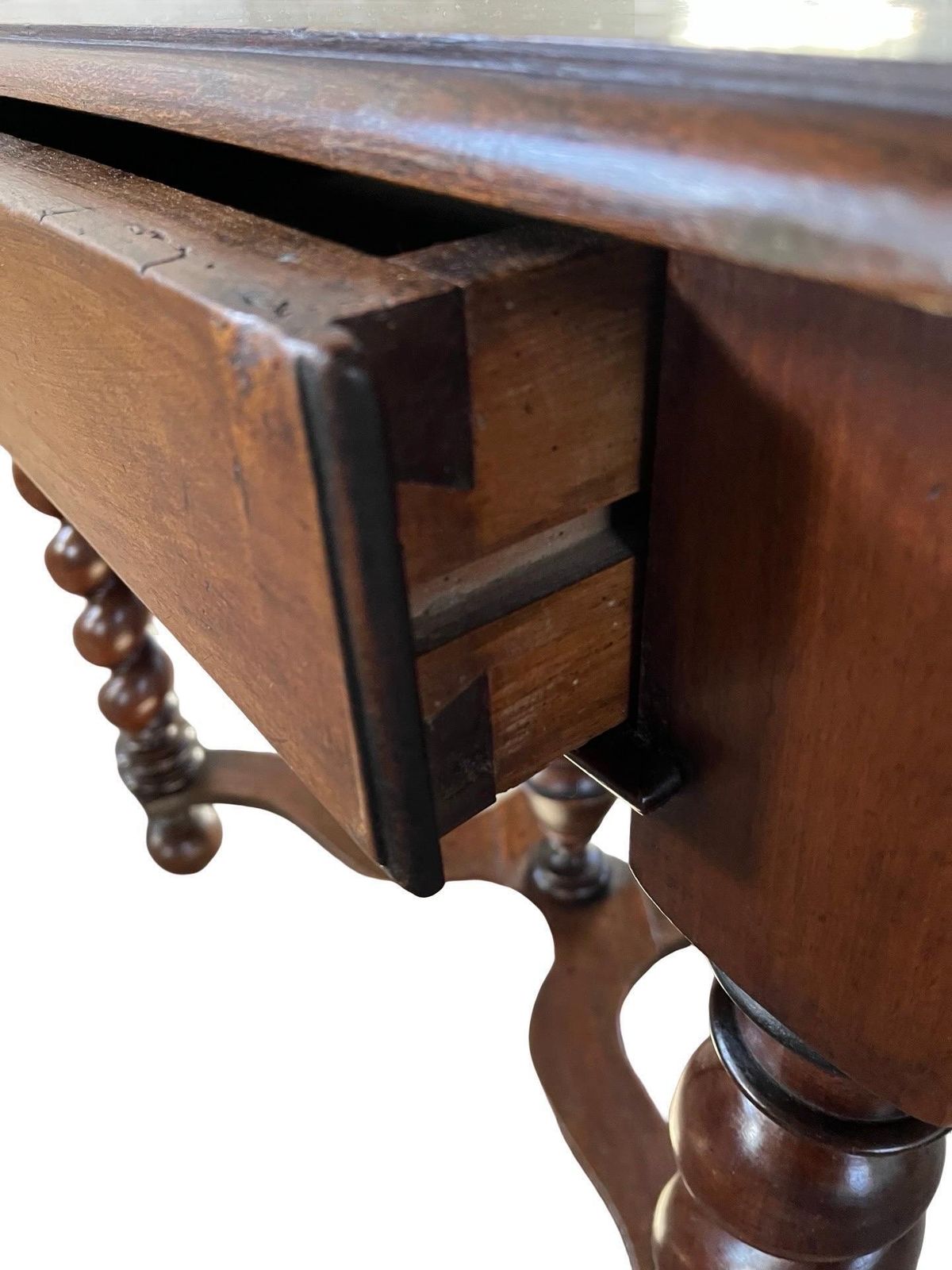 18th Century French Louis XIII Walnut And Chestnut Side Table photo vinterior