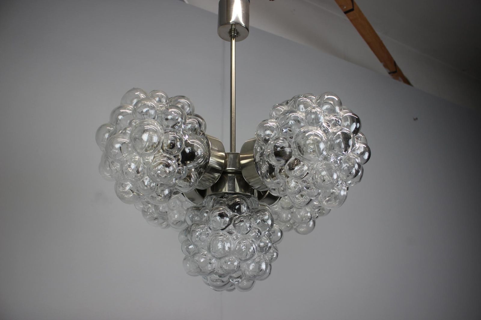 Bubble Glass Chandelier By Kamenický šenov, Czechoslovakia, 1970s photo furniture