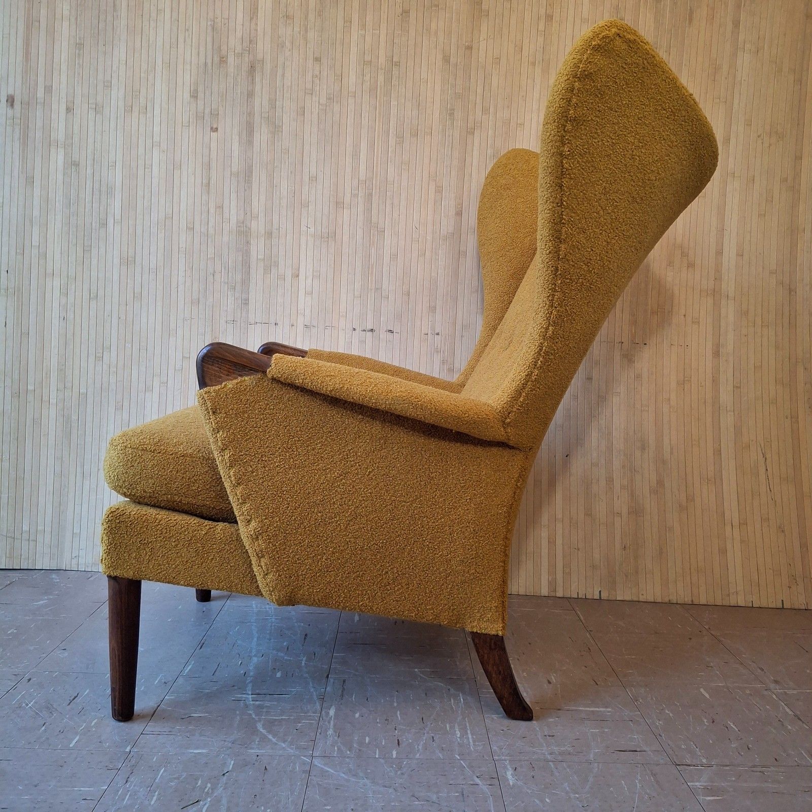 Fab Vintage Parker Knoll Pk757 Papa Bear Chair Armchair Ochre Mustard Boucle photo buy