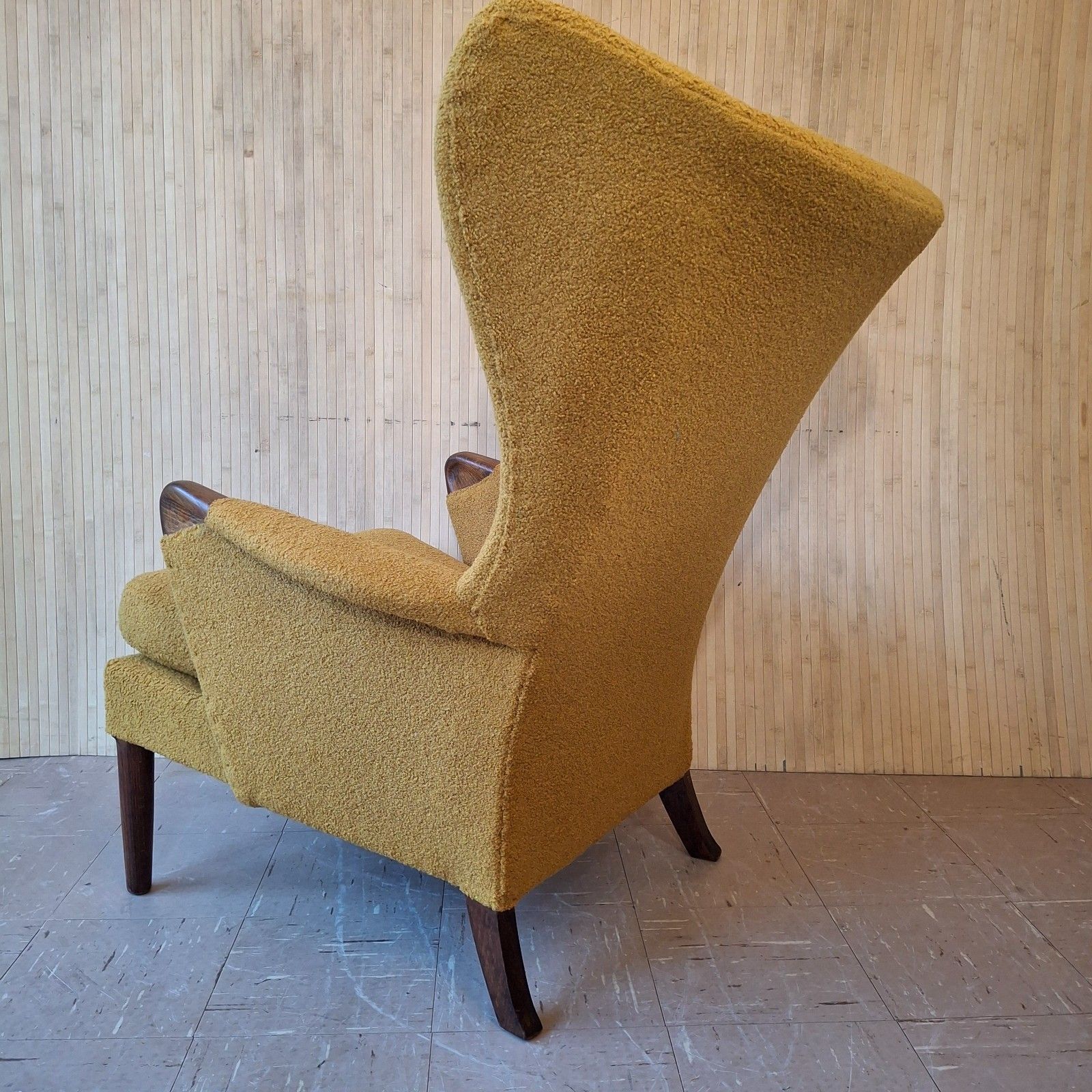 Fab Vintage Parker Knoll Pk757 Papa Bear Chair Armchair Ochre Mustard Boucle photo vintage