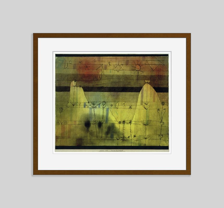 Paul Klee 'Dune Landscape' Archival Pigment Print Framed In Brown