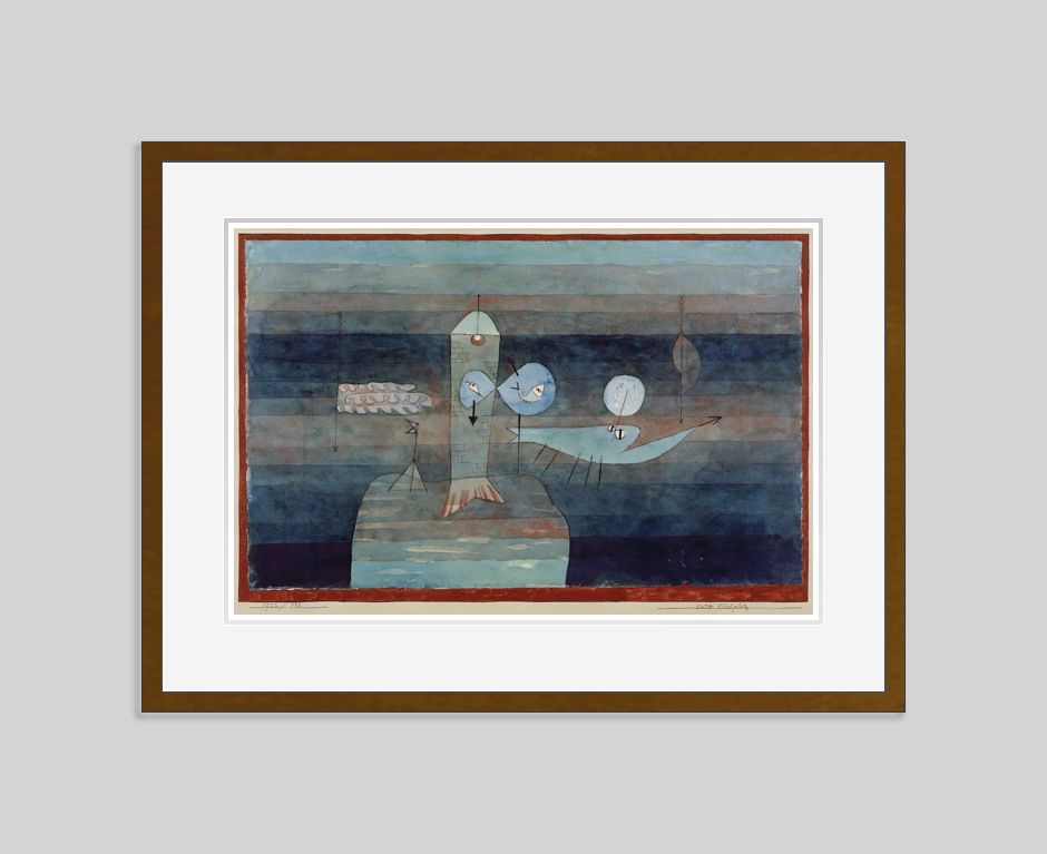 Paul Klee 'Good Fishing Spot' Archival Pigment Print Framed In Brown