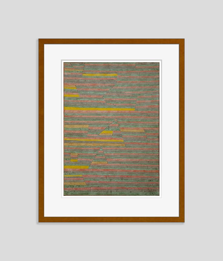 Paul Klee 'Monuments At G' Archival Pigment Print Framed In Brown