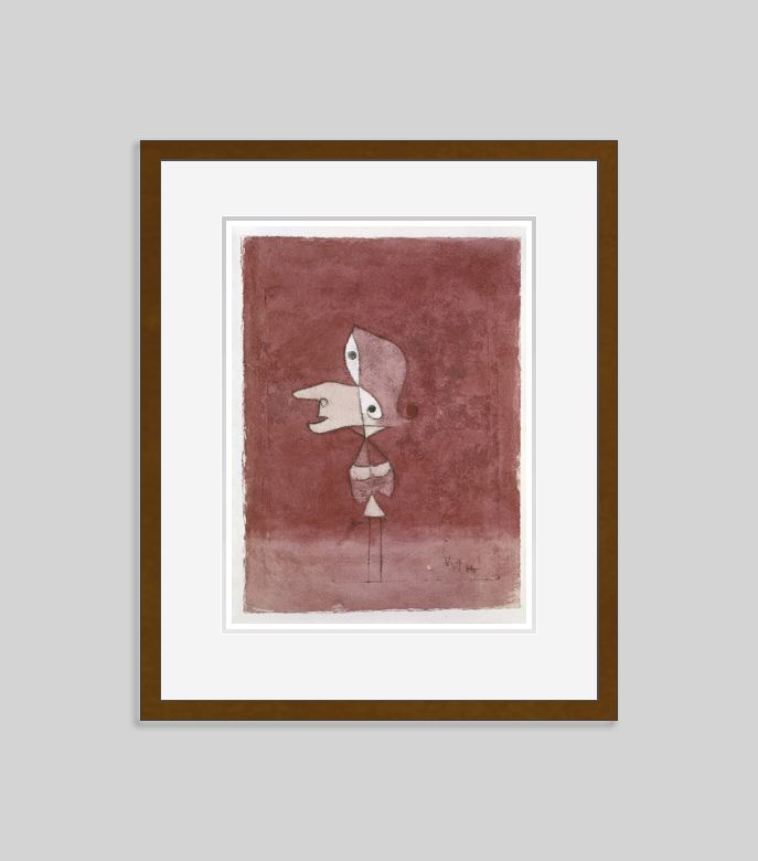 Paul Klee 'Portrait Of Brigitte' Archival Pigment Print Framed In Brown