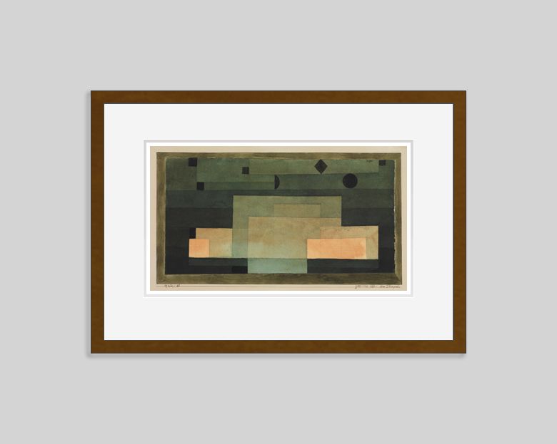 Paul Klee 'The Firmament Above The Temple' Archival Pigment Print Framed In Brown