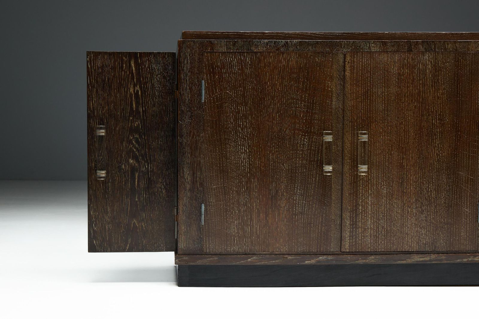 6180.0 Modernist Art Deco Oak Cabinet, France, 1940s photo