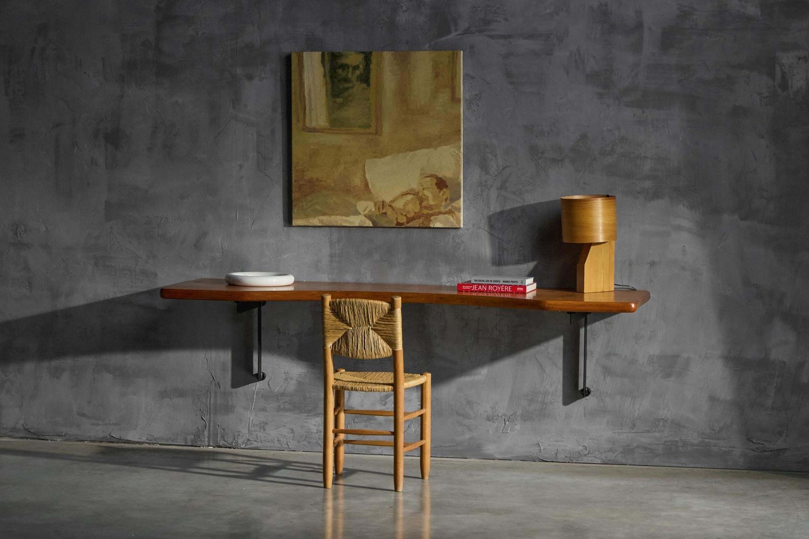 22160.0 Wall Mounted Desk By Charlotte Perriand, France, 1950s photo