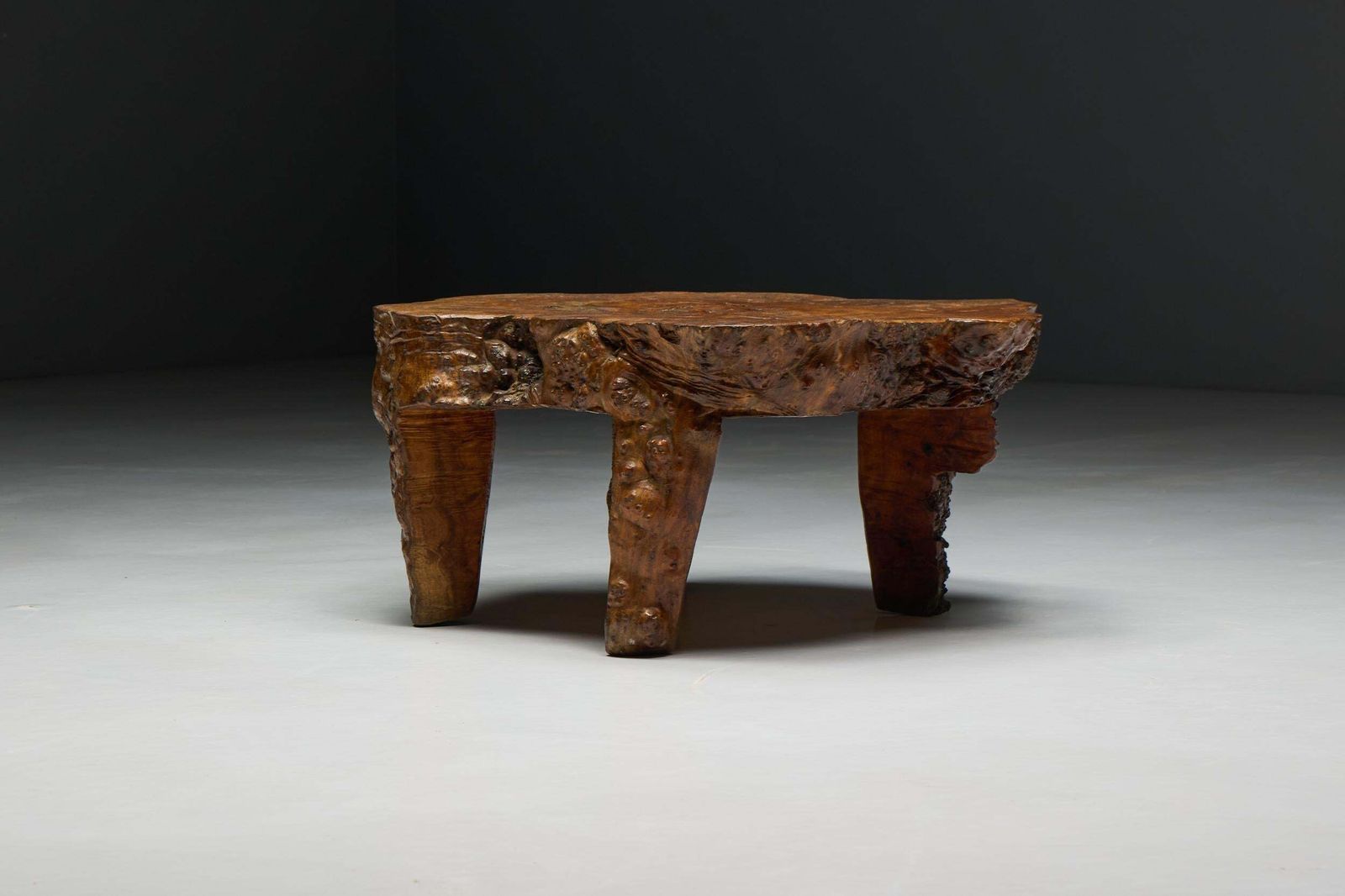 photo for sale Organic Burl Wood Coffee Table, France, 1950s