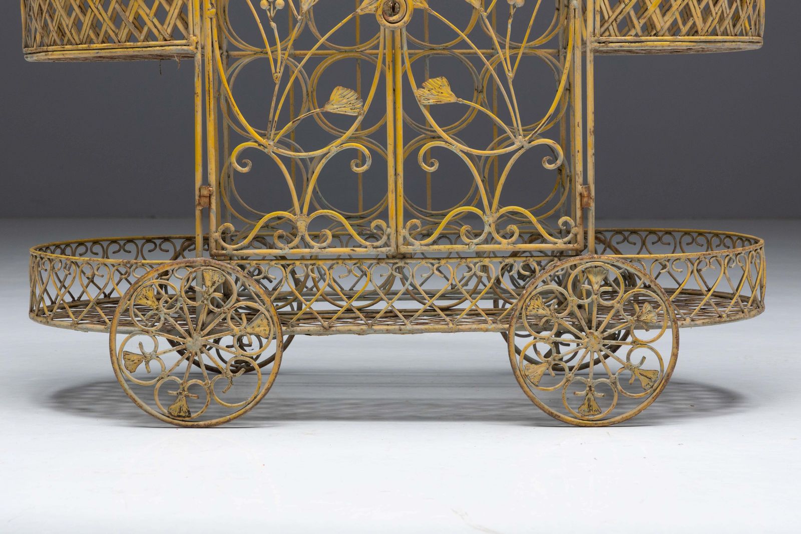 2790.0 Antique Cast Iron Serving Trolley, France, Early 20th Century photo