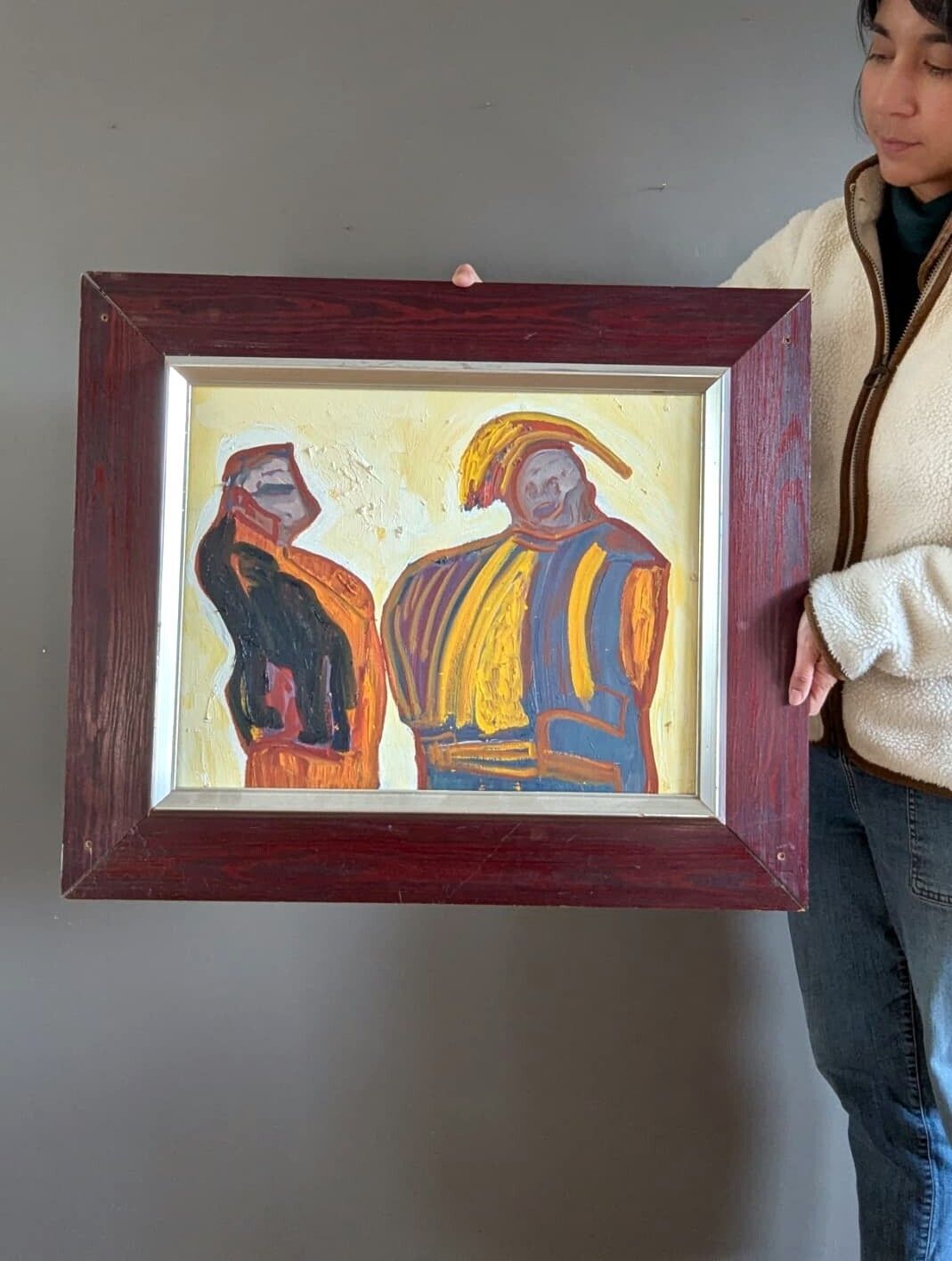 The Exchange Oil Painting, Mid 20th Century photo furniture