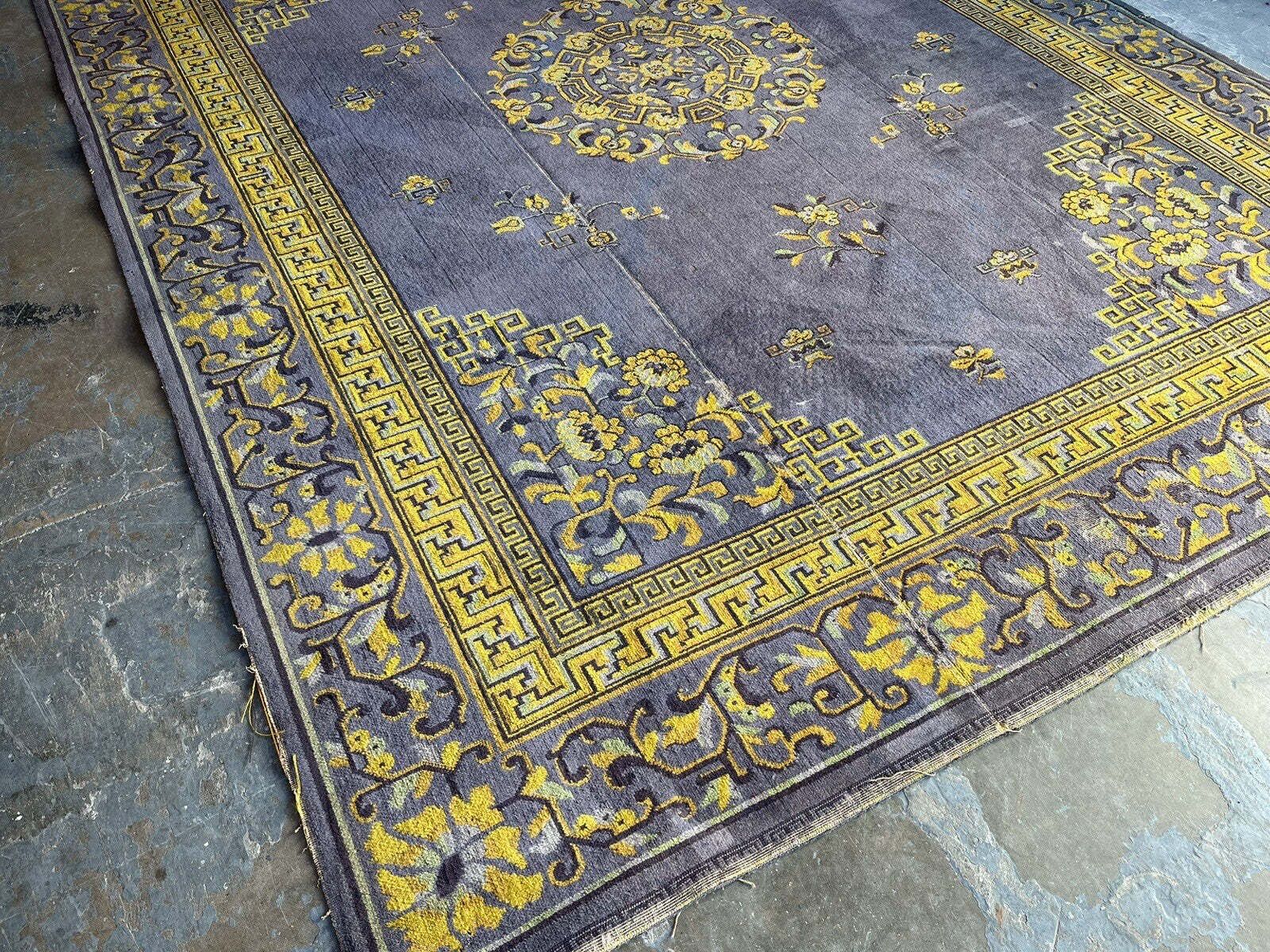 Edwardian Country House Carpet / Rug 271 X 203 Cms. Worn Condition. photo Textiles