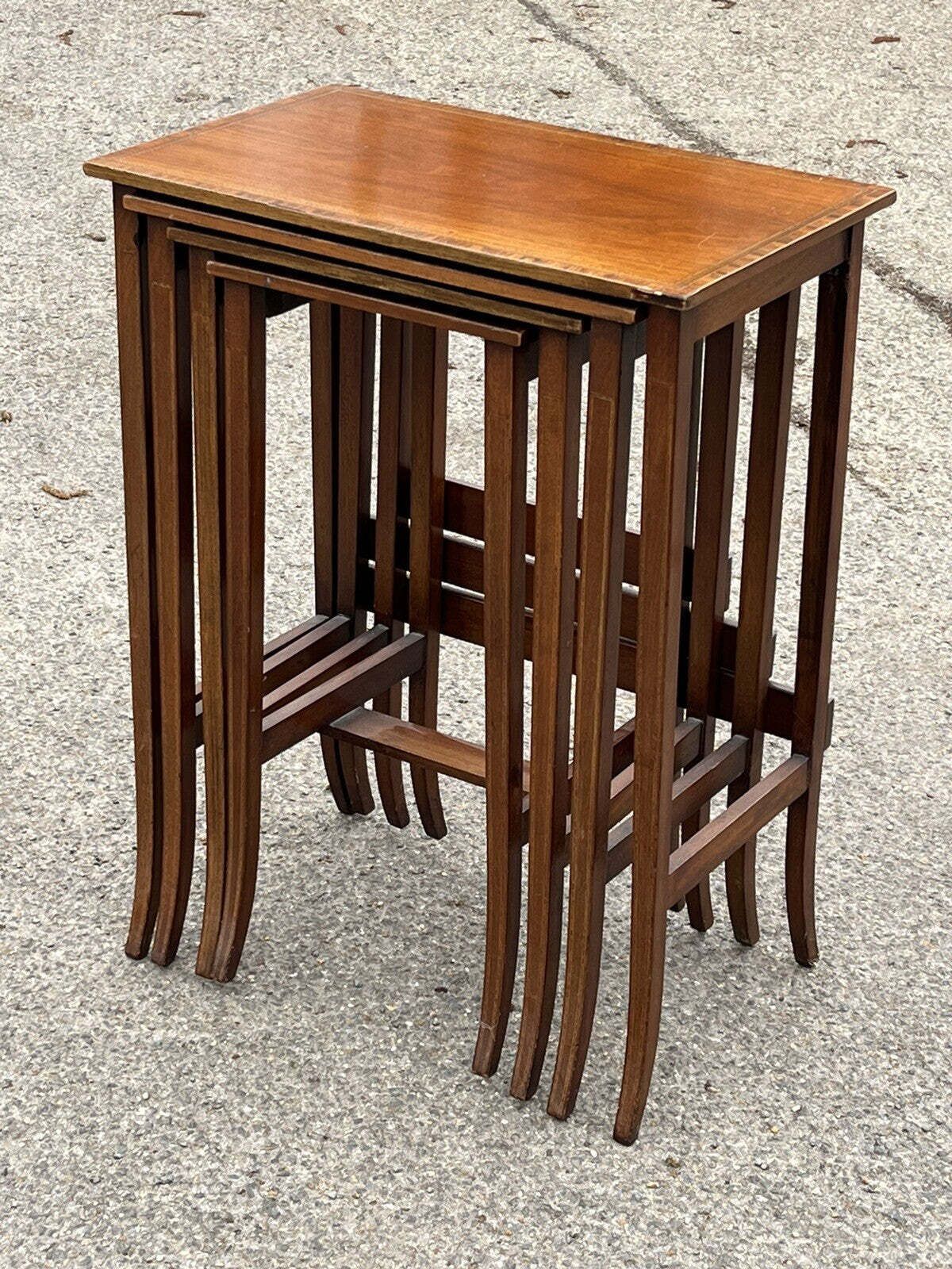 Victorian Inlaid Mahogany Quartetto Nest. Perfect Coffee / Lamp Tables photo furniture