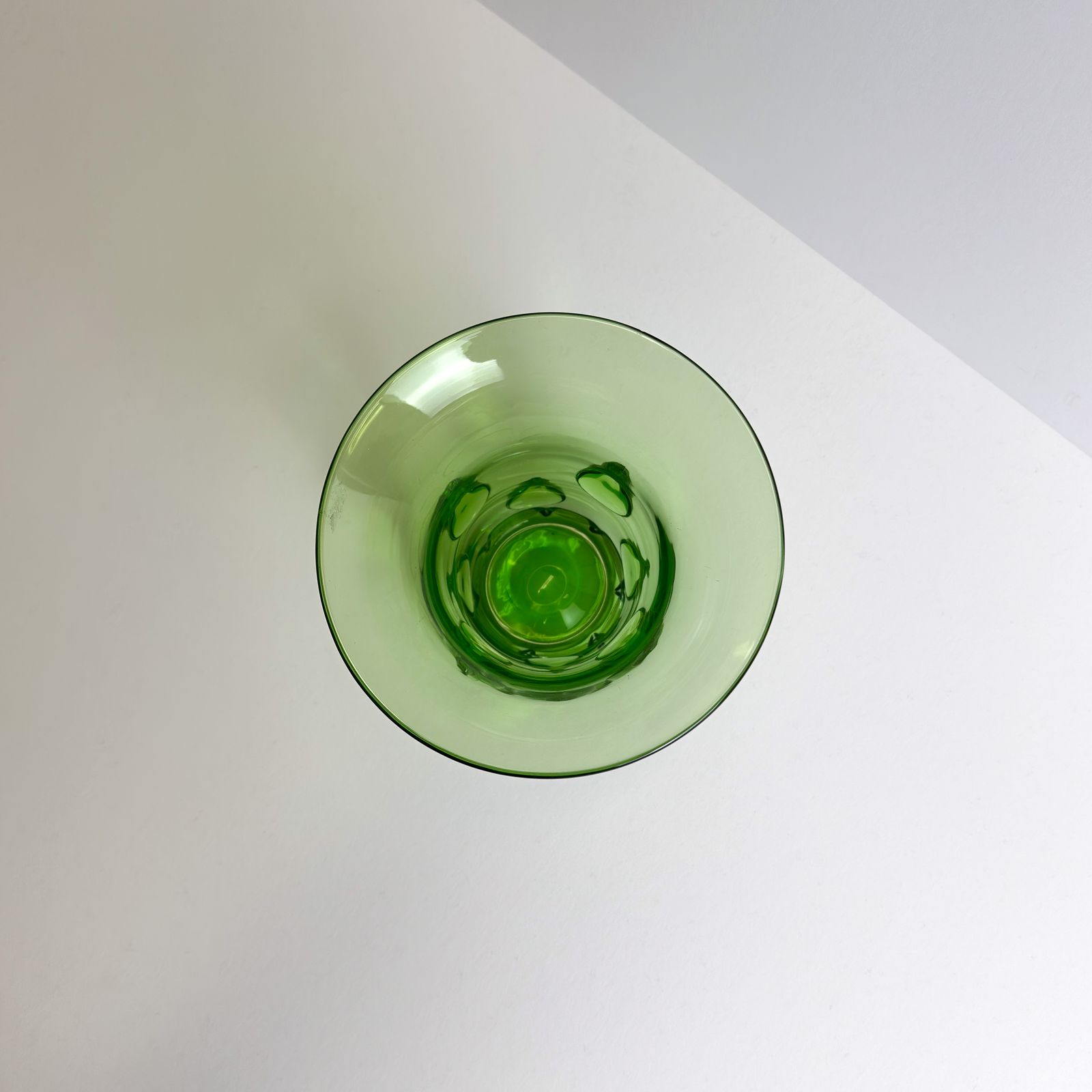 Green Glass Vase With Applied Punts, Wersin For Tiroler, Austria, 1924 photo vinterior