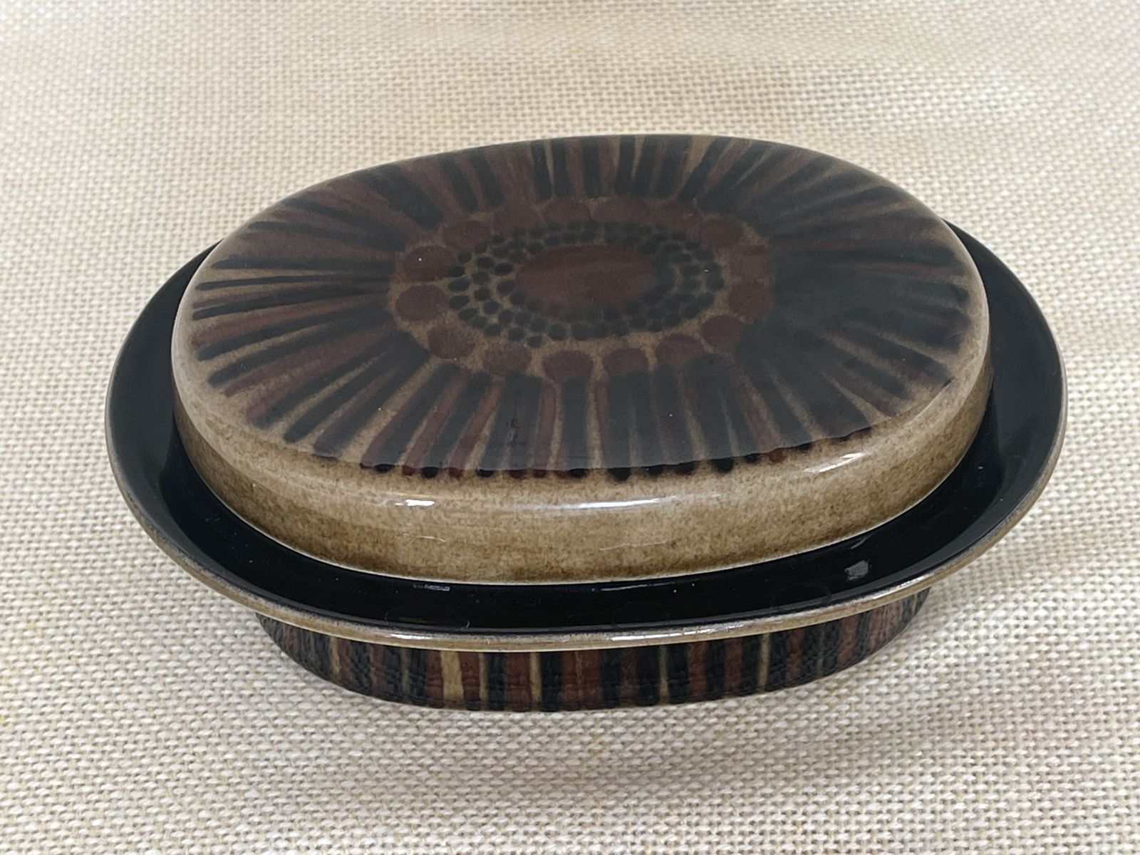 Arabia Finland Kosmos Gunvor Olin Grönqvist Ceramic Stoneware Set Green/Brown