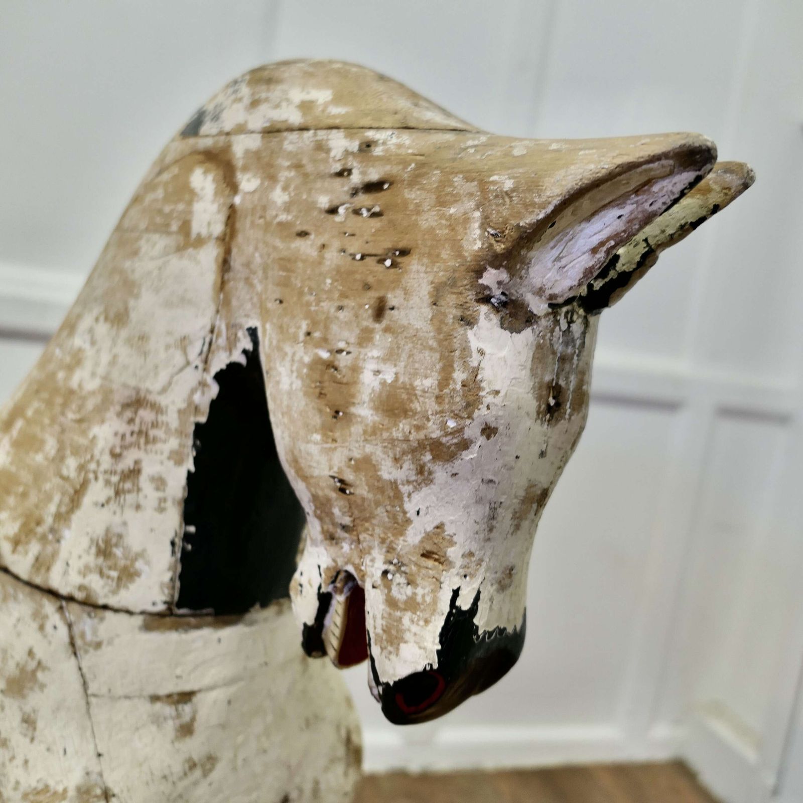 Large Ex Rocking Horse, Pine Horse This Is A Substantial Animal, He Has Previously Been S photo 1020.0