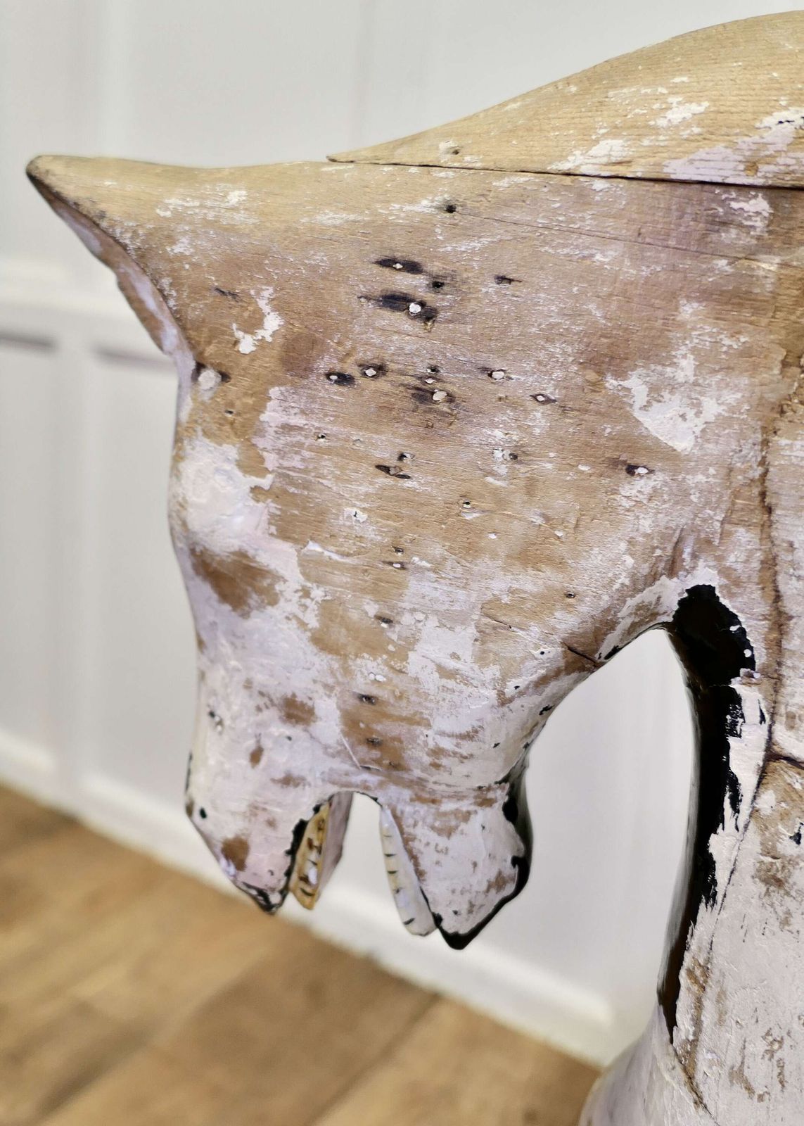 Large Ex Rocking Horse, Pine Horse This Is A Substantial Animal, He Has Previously Been S photo vinterior