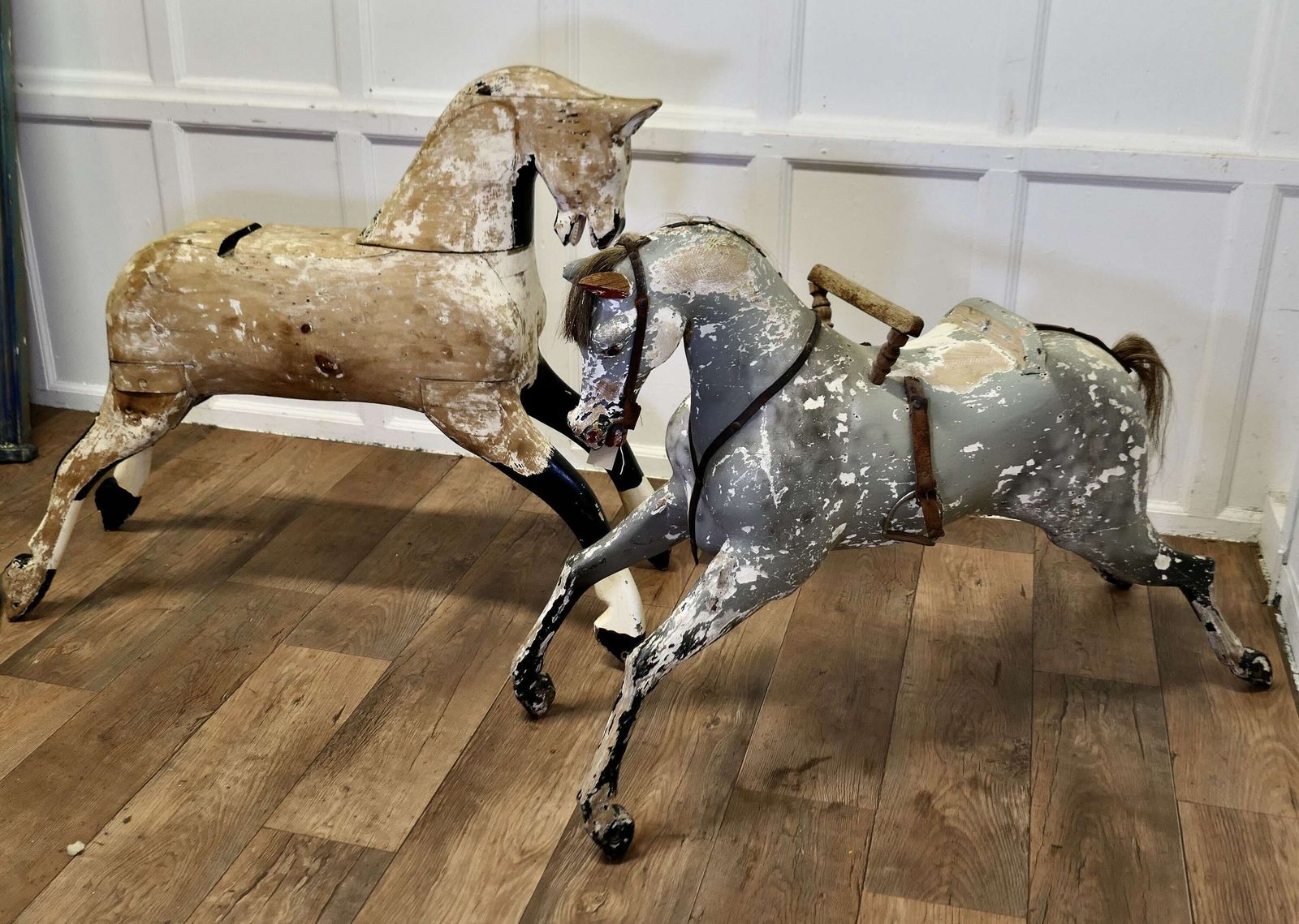 Large Ex Rocking Horse, Pine Horse This Is A Substantial Animal, He Has Previously Been S photo buy