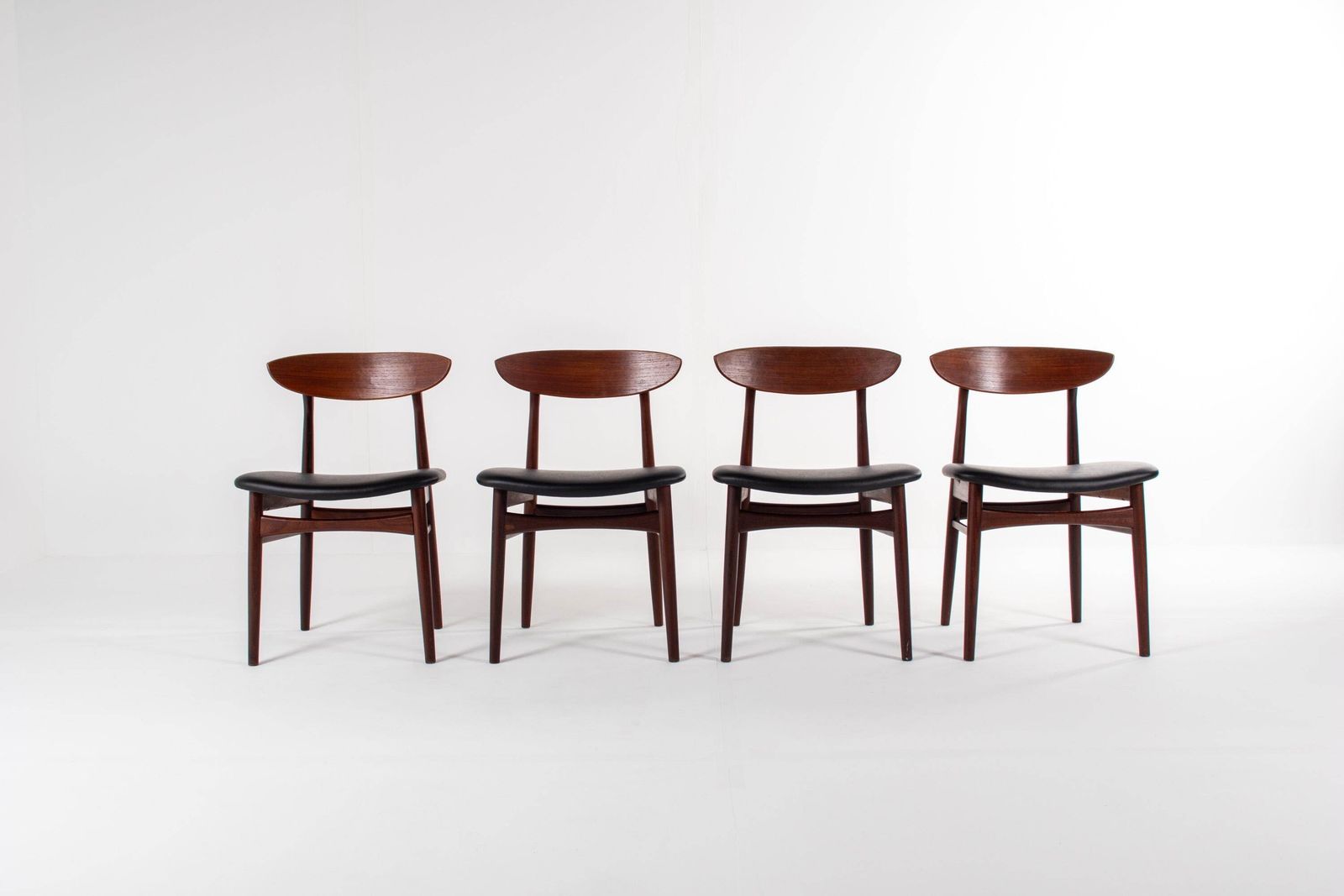 Set Of 4 Vintage Danish Teak Dining Chairs, Mid Century Modern Design, 1960s photo furniture