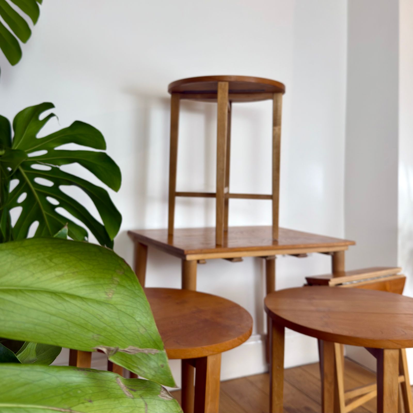 photo for sale Mid Century Danish Teak Nest Of Tables By Poul Hundevad