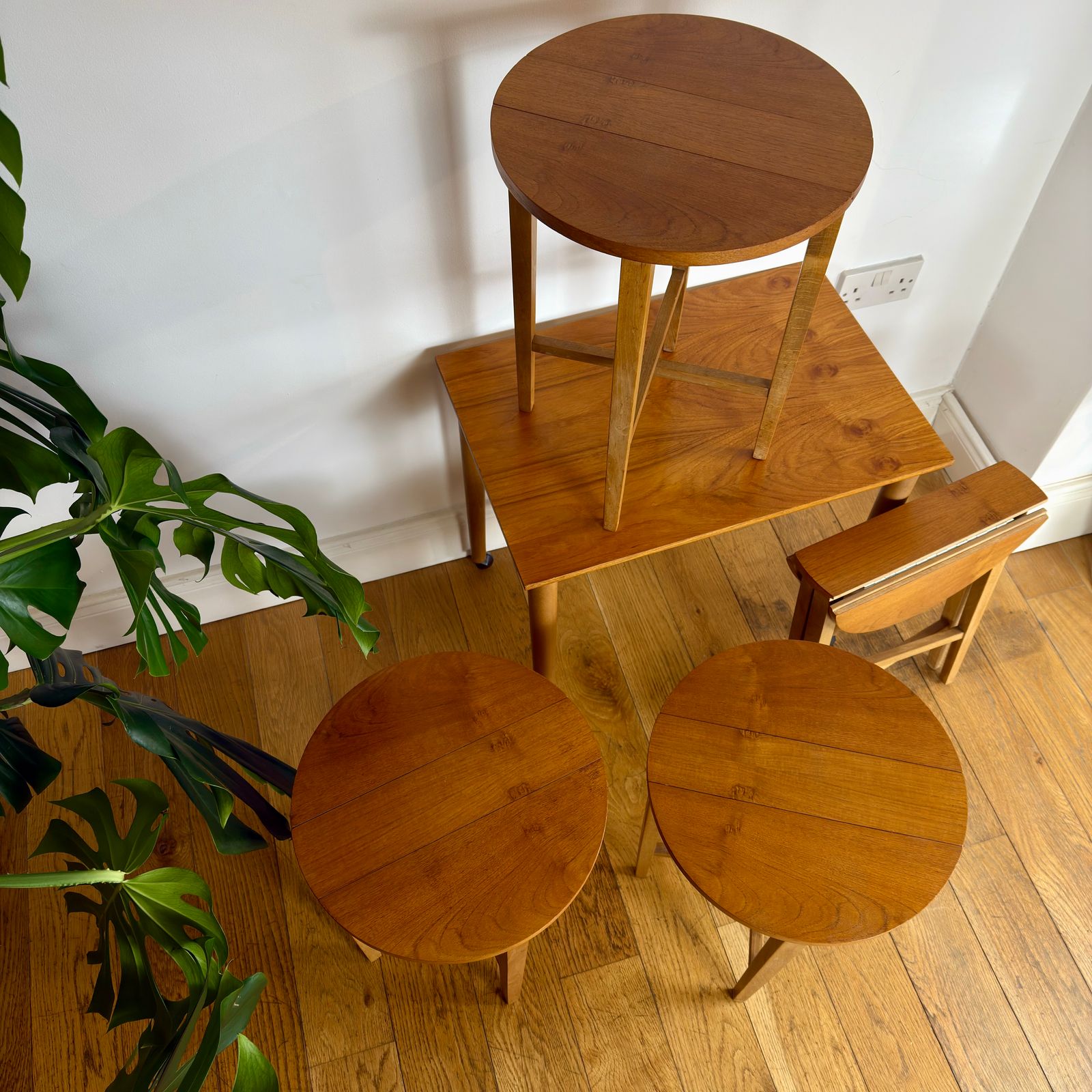 Furniture Mid Century Danish Teak Nest Of Tables By Poul Hundevad photo