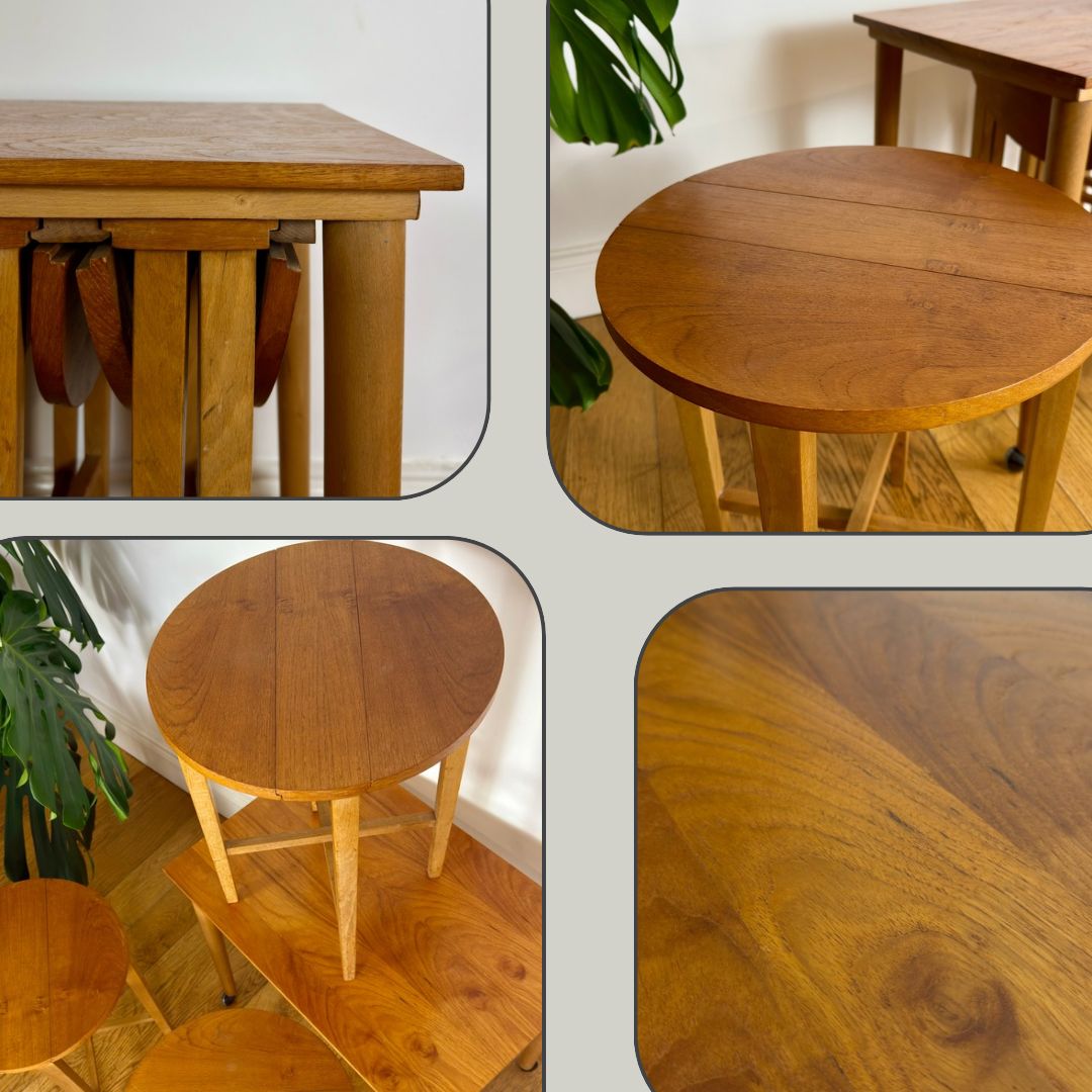 219.0 Mid Century Danish Teak Nest Of Tables By Poul Hundevad photo