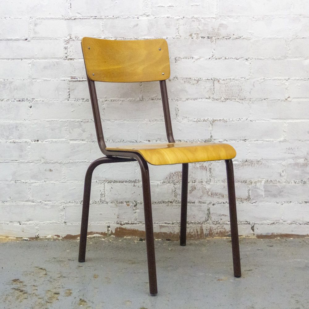 Vintage French School Chair, 1970s photo furniture