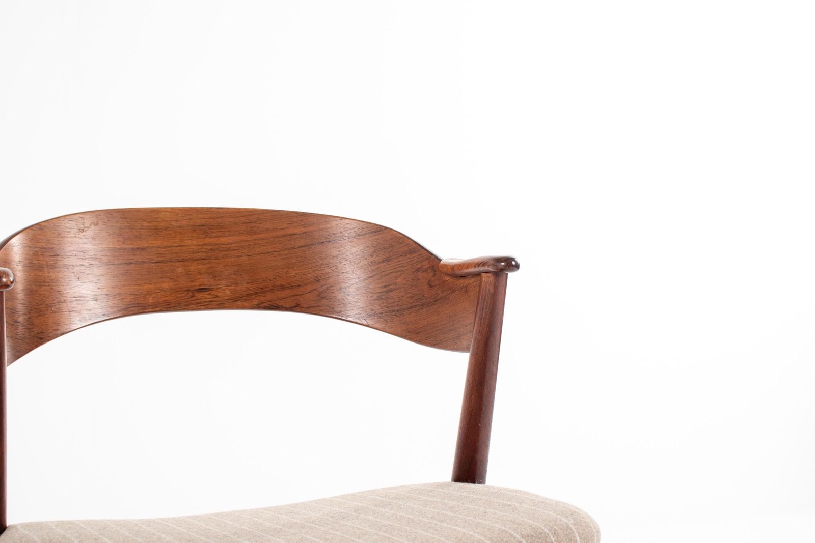 Furniture Vintage Korup Stolefabrik Chair In Rosewood – Newly Upholstered In Wool Fabric photo