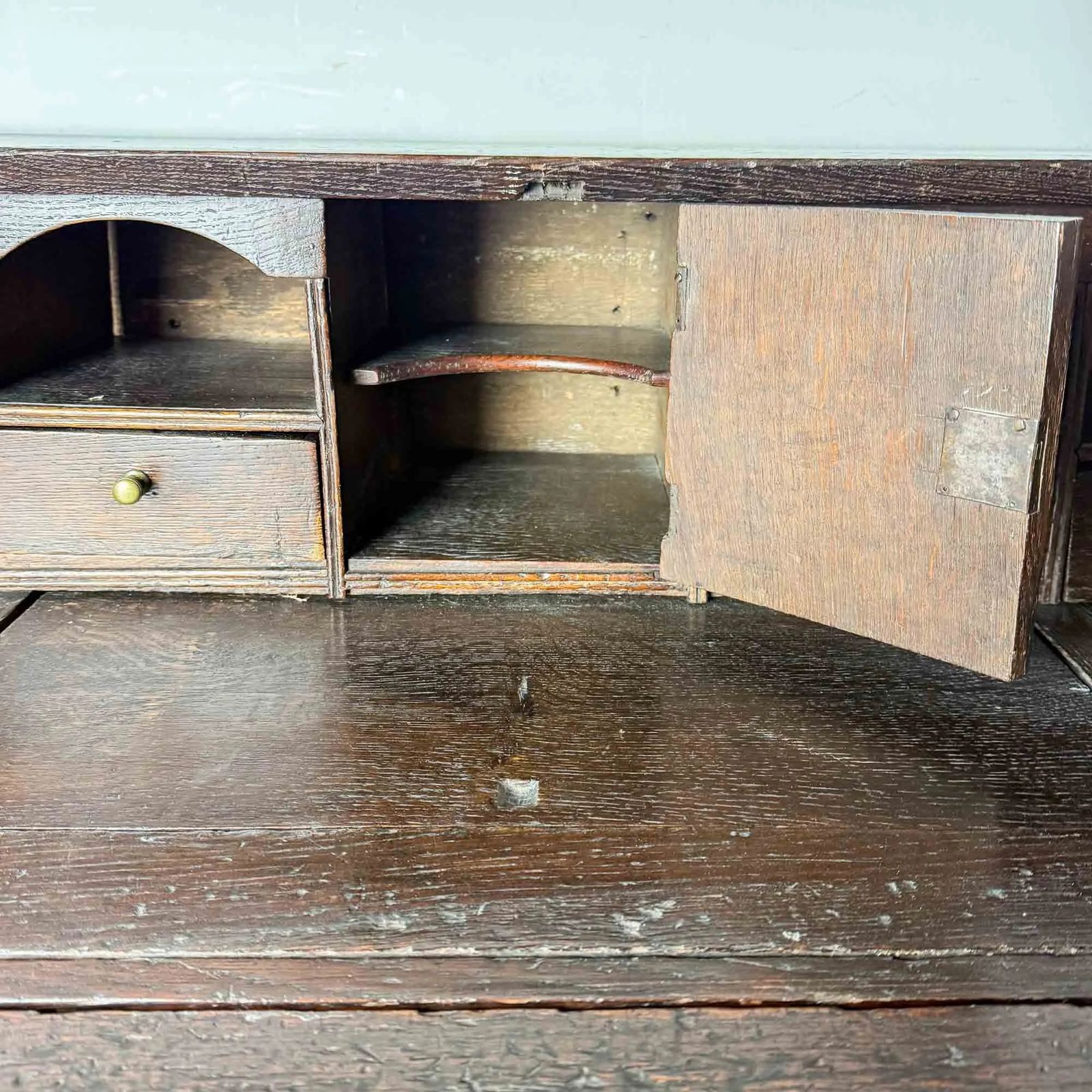 photo furniture 17th Century Vernacular Oak Bureau