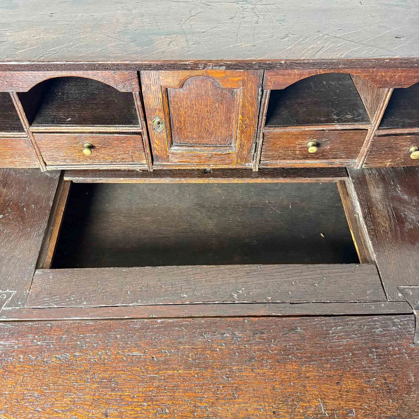 Furniture 17th Century Vernacular Oak Bureau photo