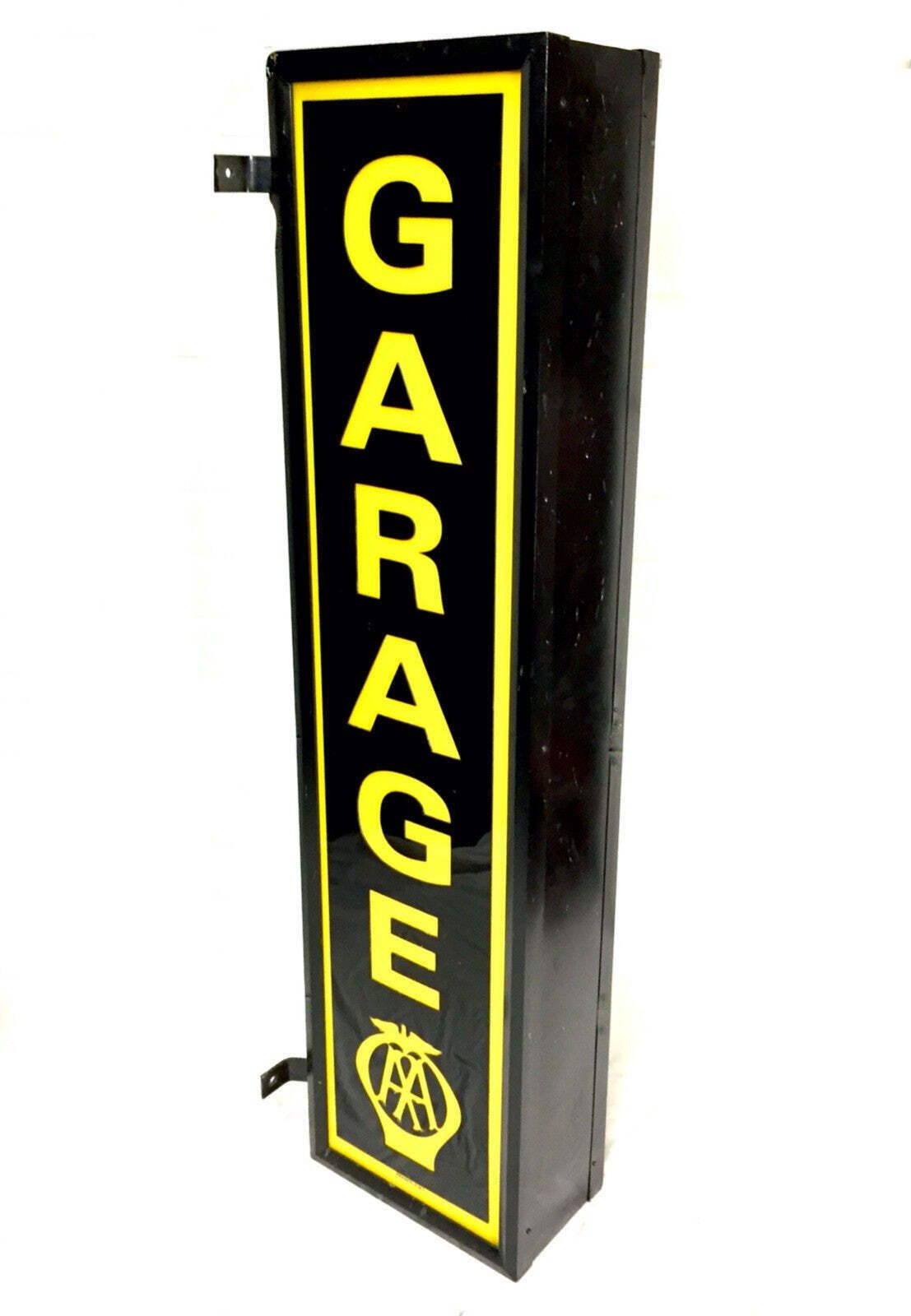 1899.0 Antique Advertising Very Large Aa Garage Lightbox Sign Restored Working Order photo