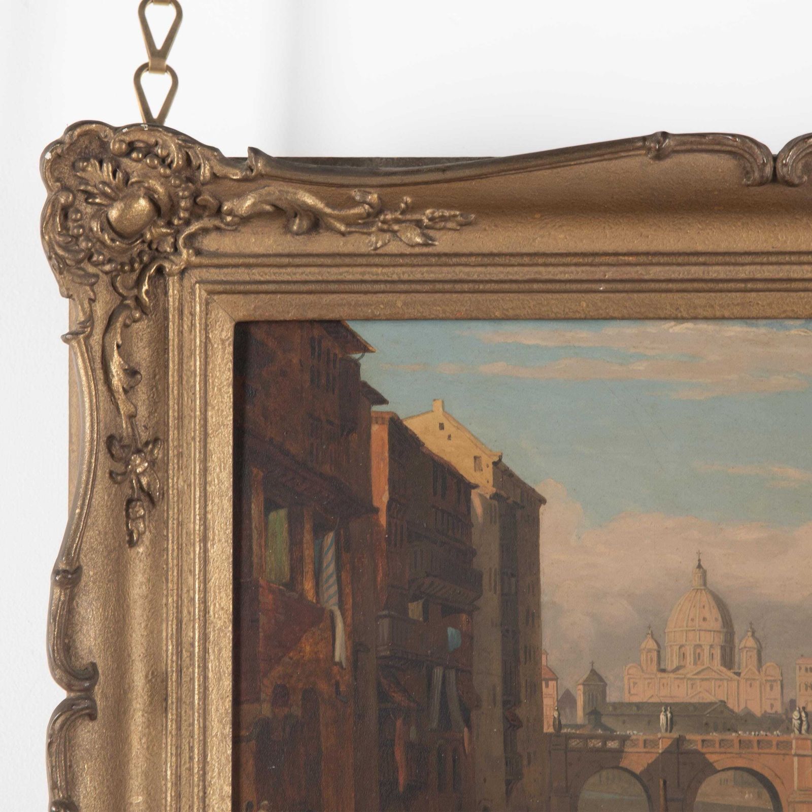 Early 19th Century Oil On Panel Of Rome photo furniture