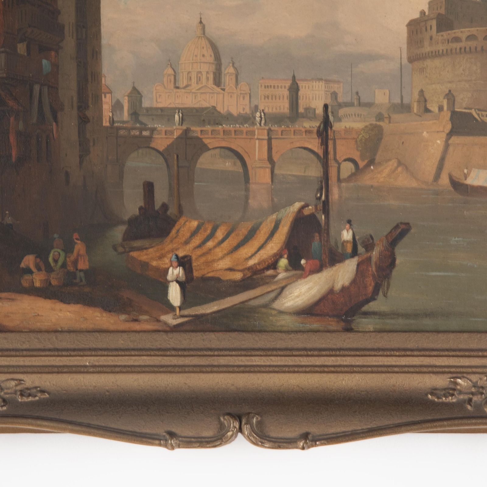 Early 19th Century Oil On Panel Of Rome photo 1550.0