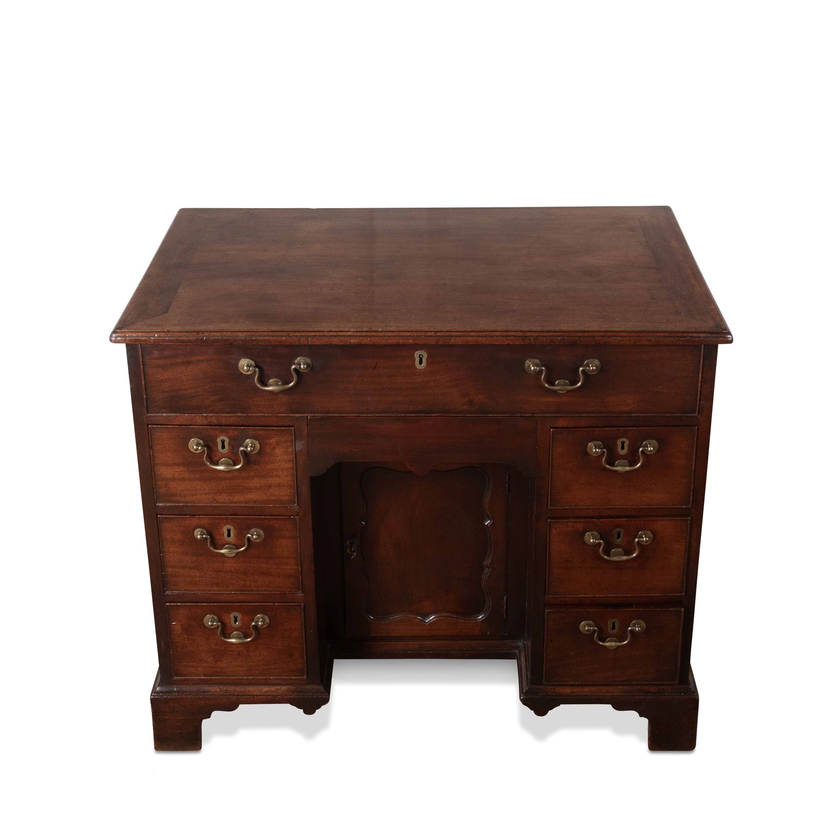 C18th Mahogany `Grendy` Kneehole Desk photo vintage