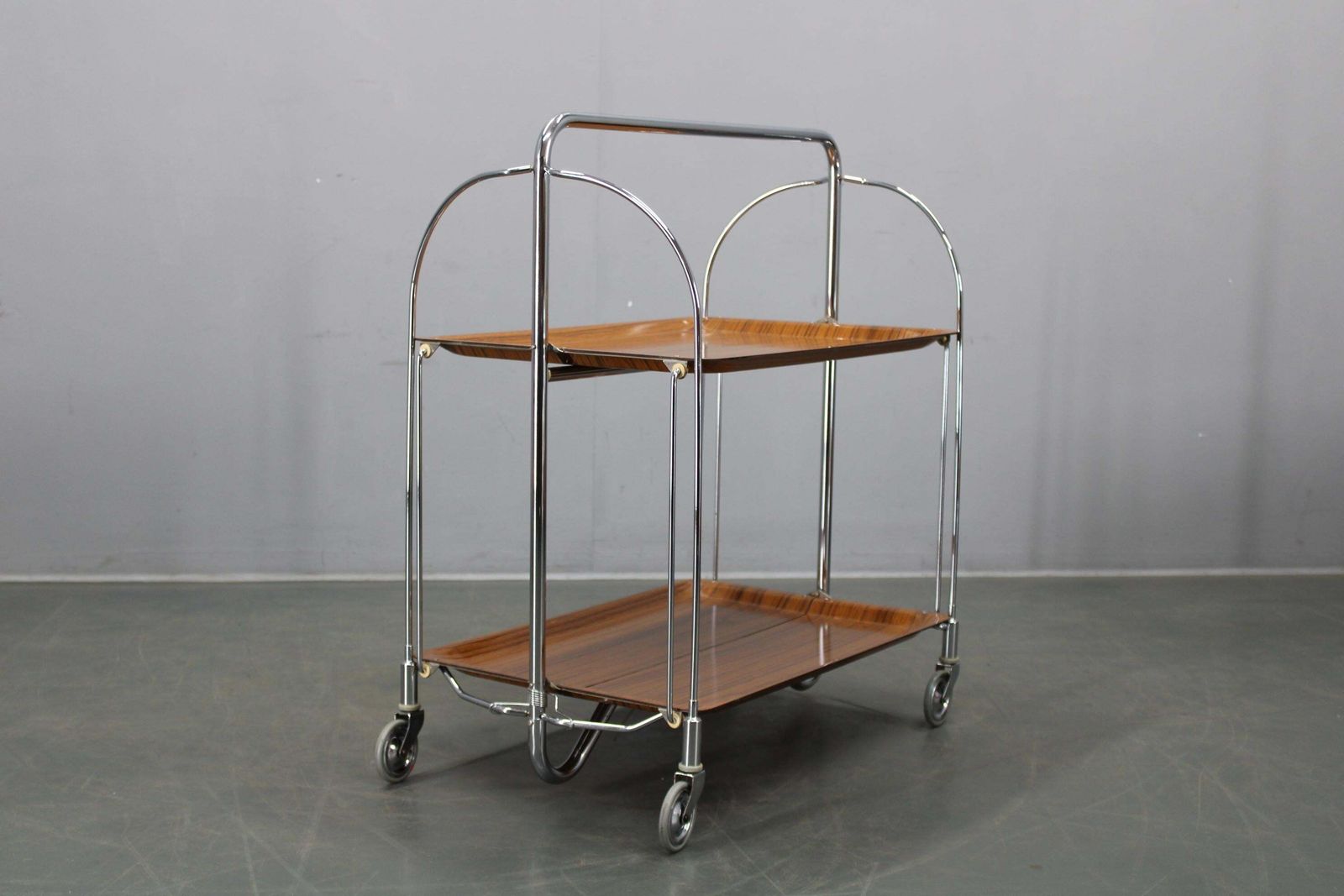 Mid-Century Opvouwbare Serveerwagen, Italië, jaren 1970 photo for sale