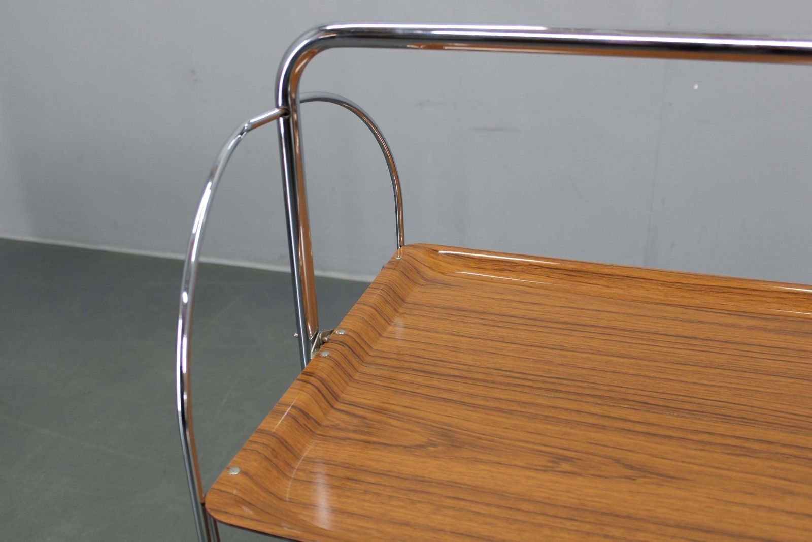 Meubels Mid-Century Opvouwbare Serveerwagen, Italië, jaren 1970 photo