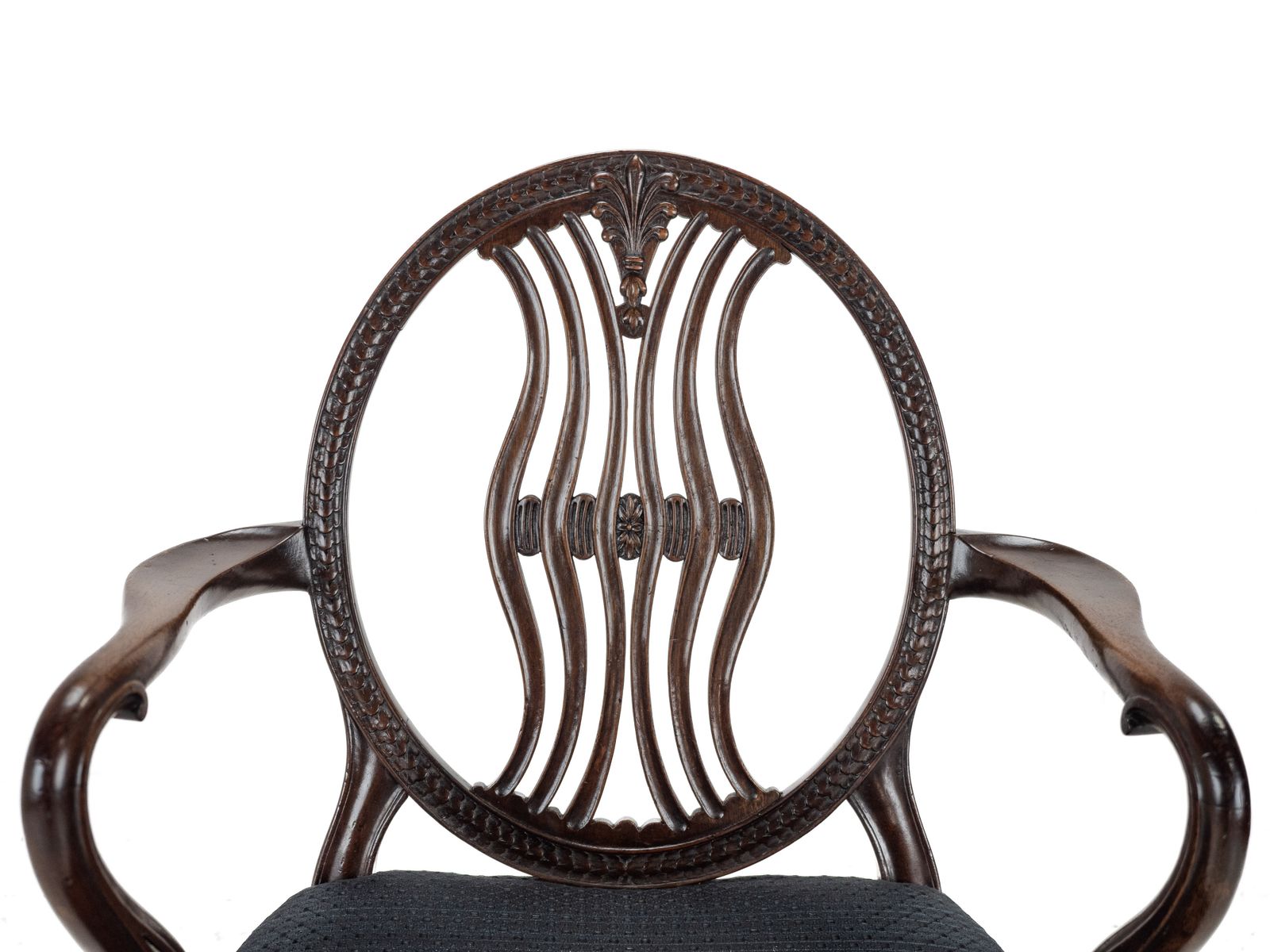 Pair Of Late 19th Century Mahogany Hepplewhite Style Armchairs (Carvers), C.1870 photo Furniture