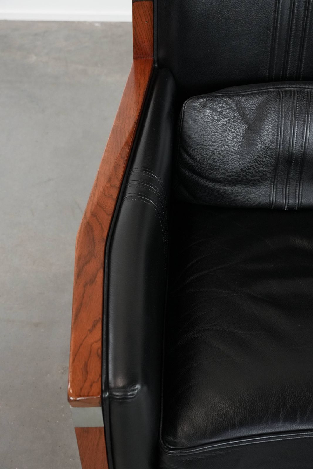 Beautiful And Very Comfortable Black Art Deco Design Armchair photo buy