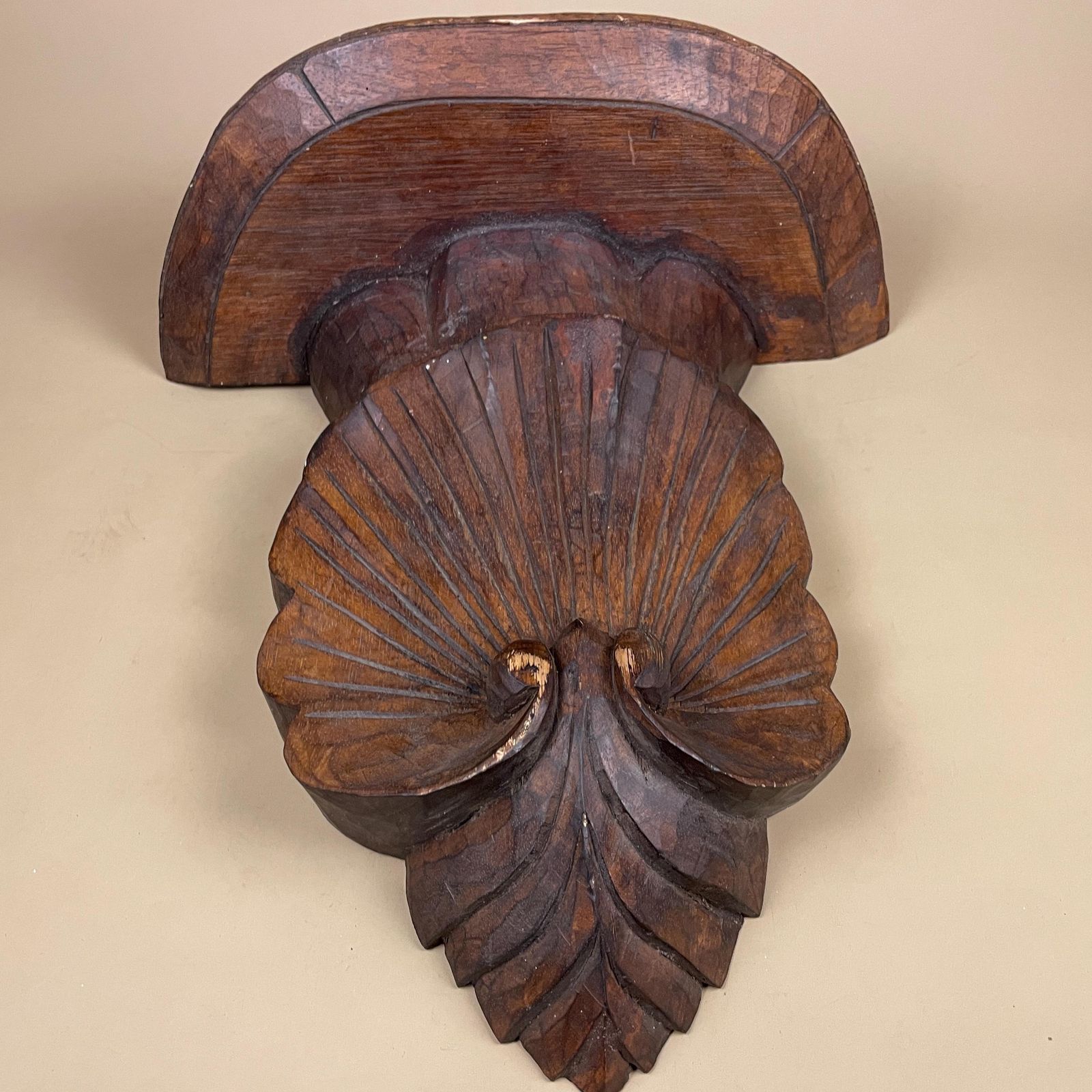 Antique Carved Wood Wall Bracket Shelf Victorian Floral Hand Carved Indian Architectural Decor Hand Crafted Classic Home Decor photo Furniture