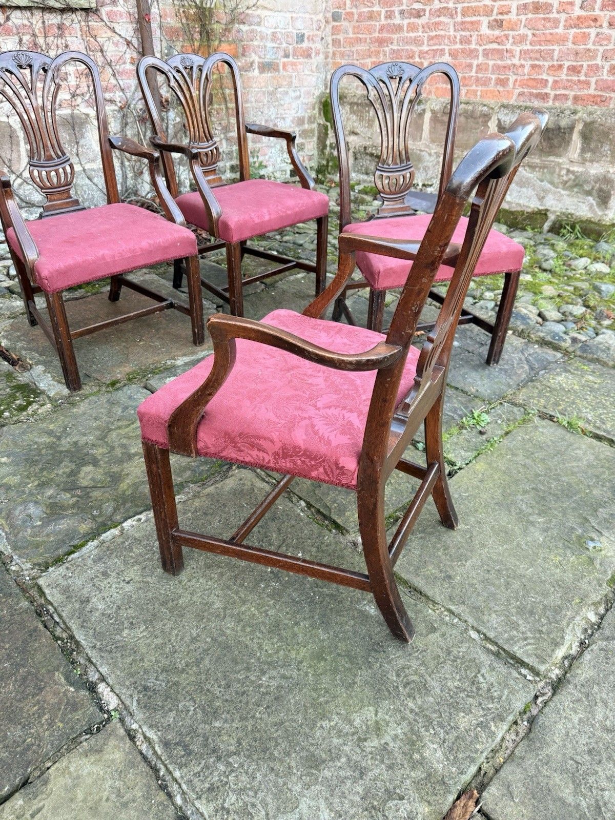 Chippendale Vintage Chairs Elbow Armchairs Diner Chairs X 12 Restoration 20th C photo furniture