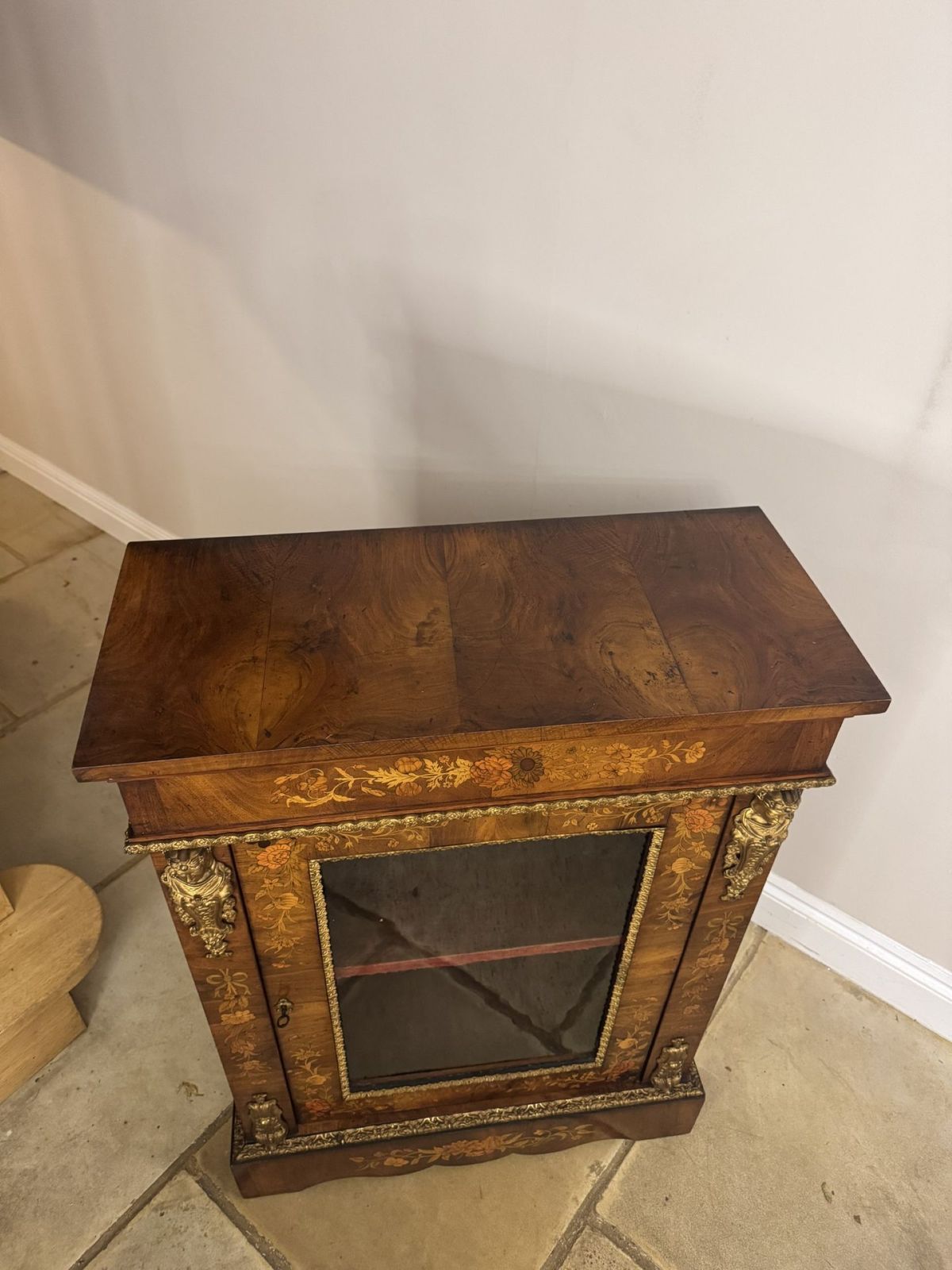 Fantastic Quality Antique Walnut Marquetry Inlaid Pier Cabinet photo 2650.0