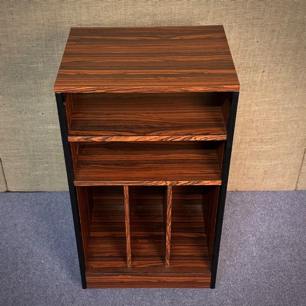 Vintage Mid Century Slender Rosewood Effect Record Player Media Cabinet photo Furniture